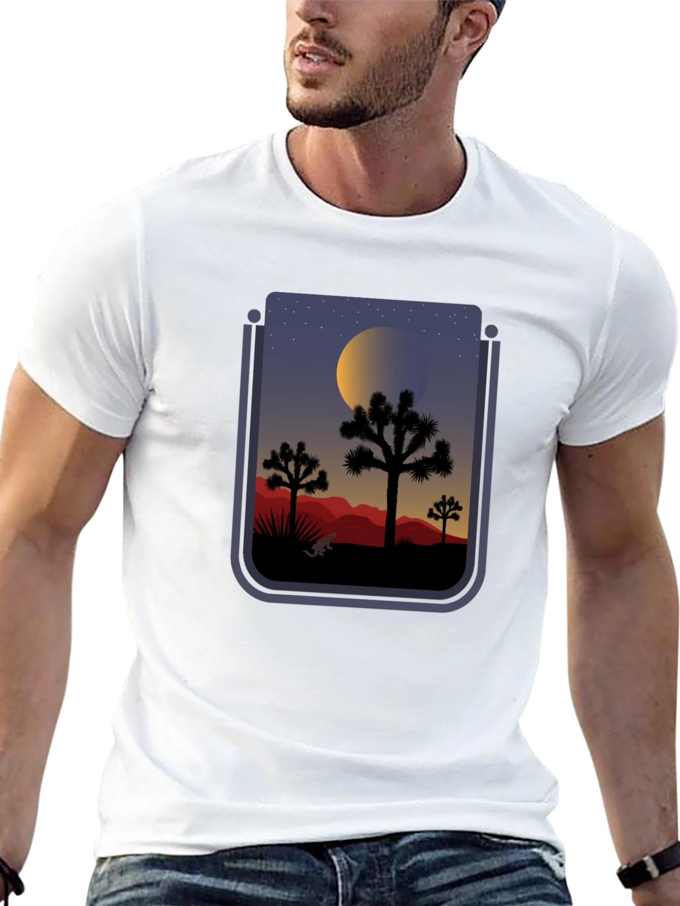 Desert Nightscape Graphic T-Shirt