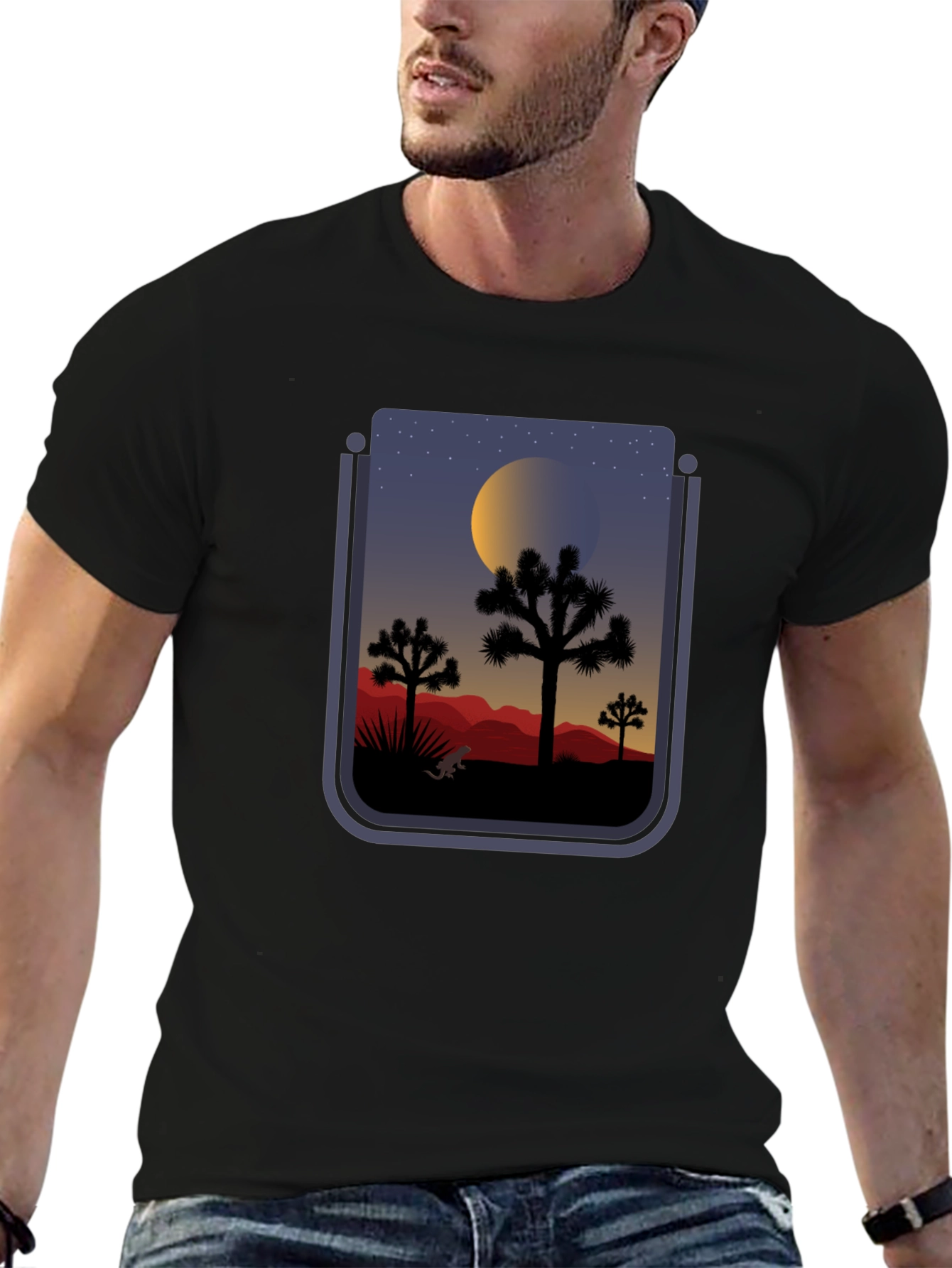 Desert Nightscape Graphic T-Shirt