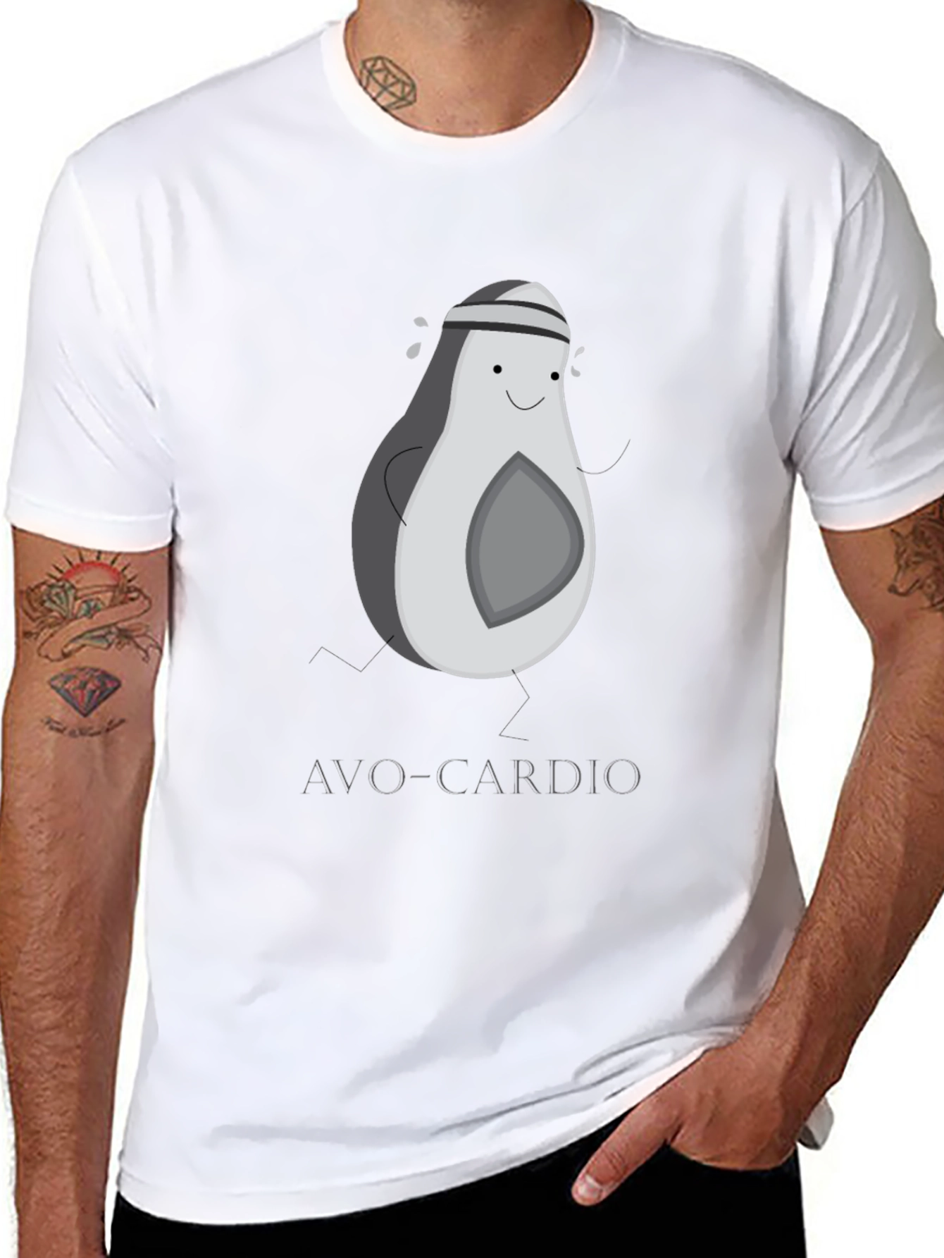 Avo-Cardio Black Graphic Tee