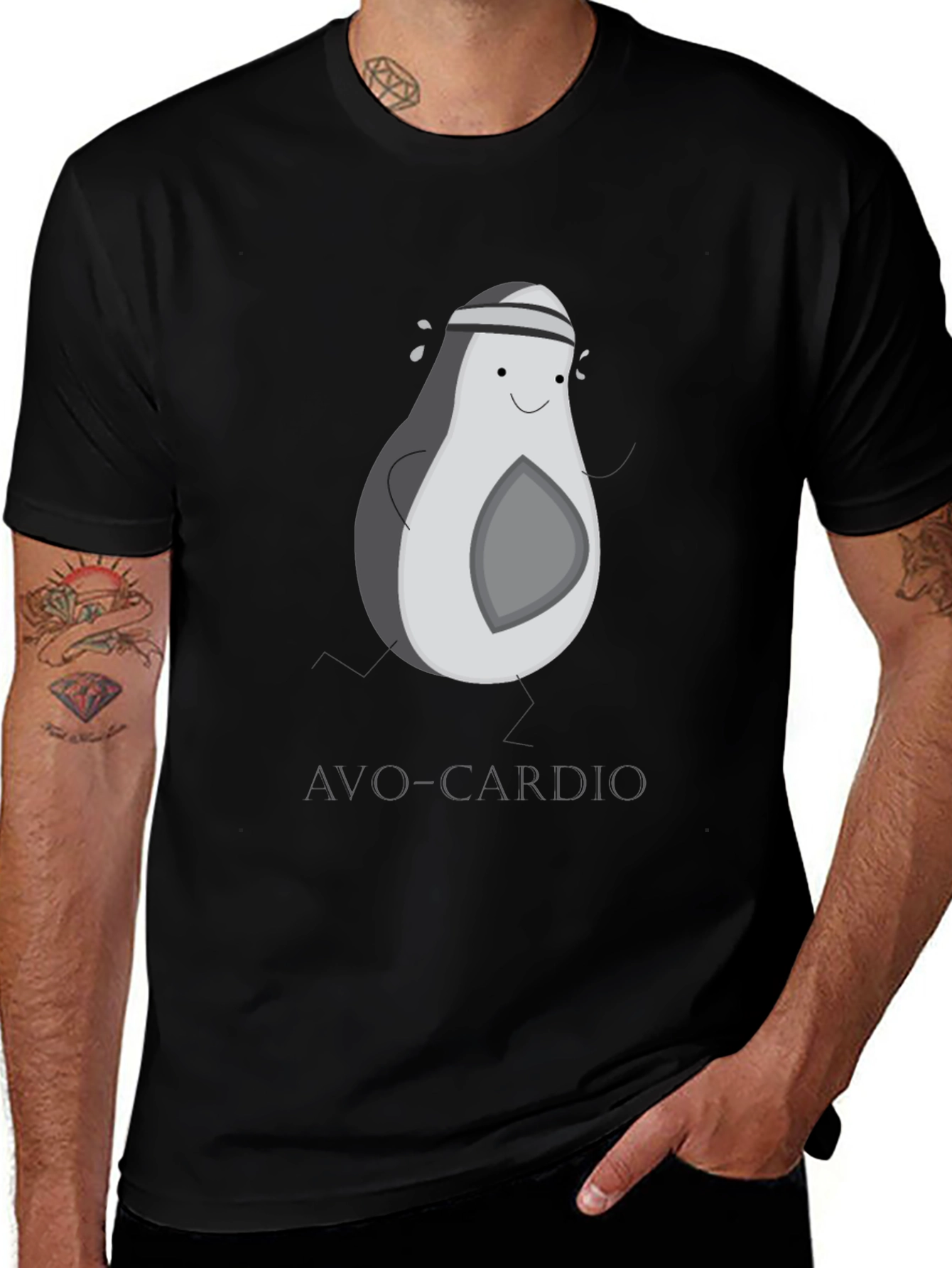 Avo-Cardio Black Graphic Tee