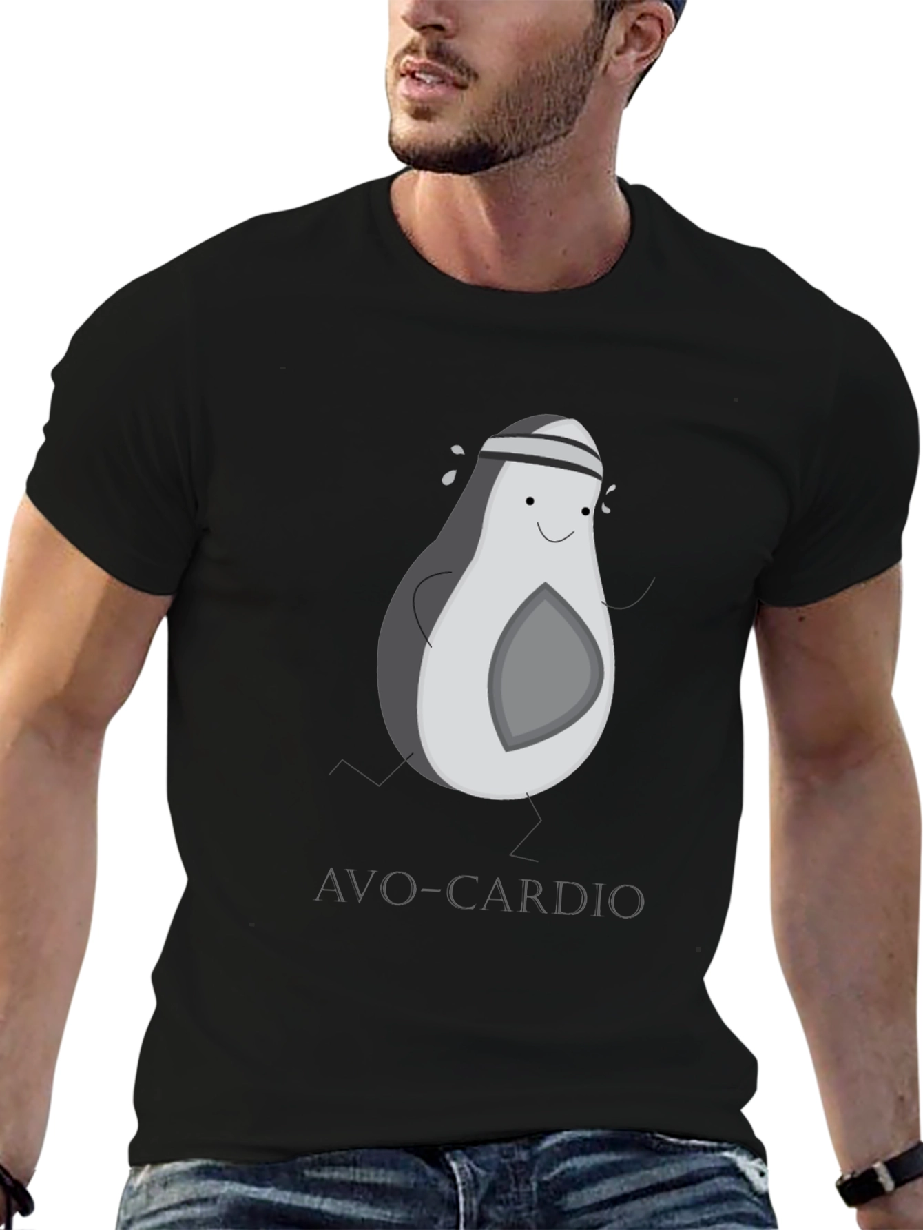 Avo-Cardio Black Graphic Tee
