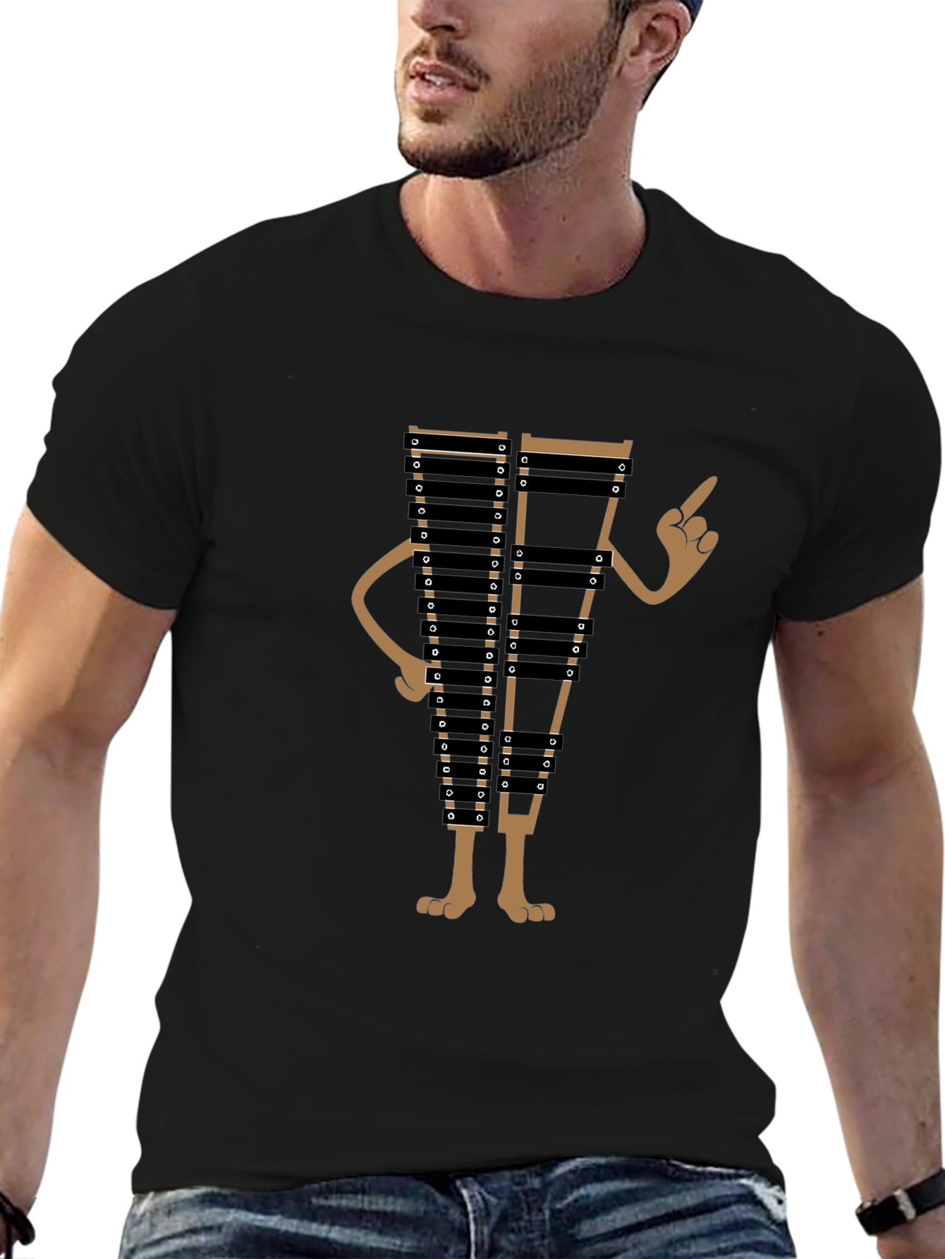 Quirky Xylophone Character Graphic Tee