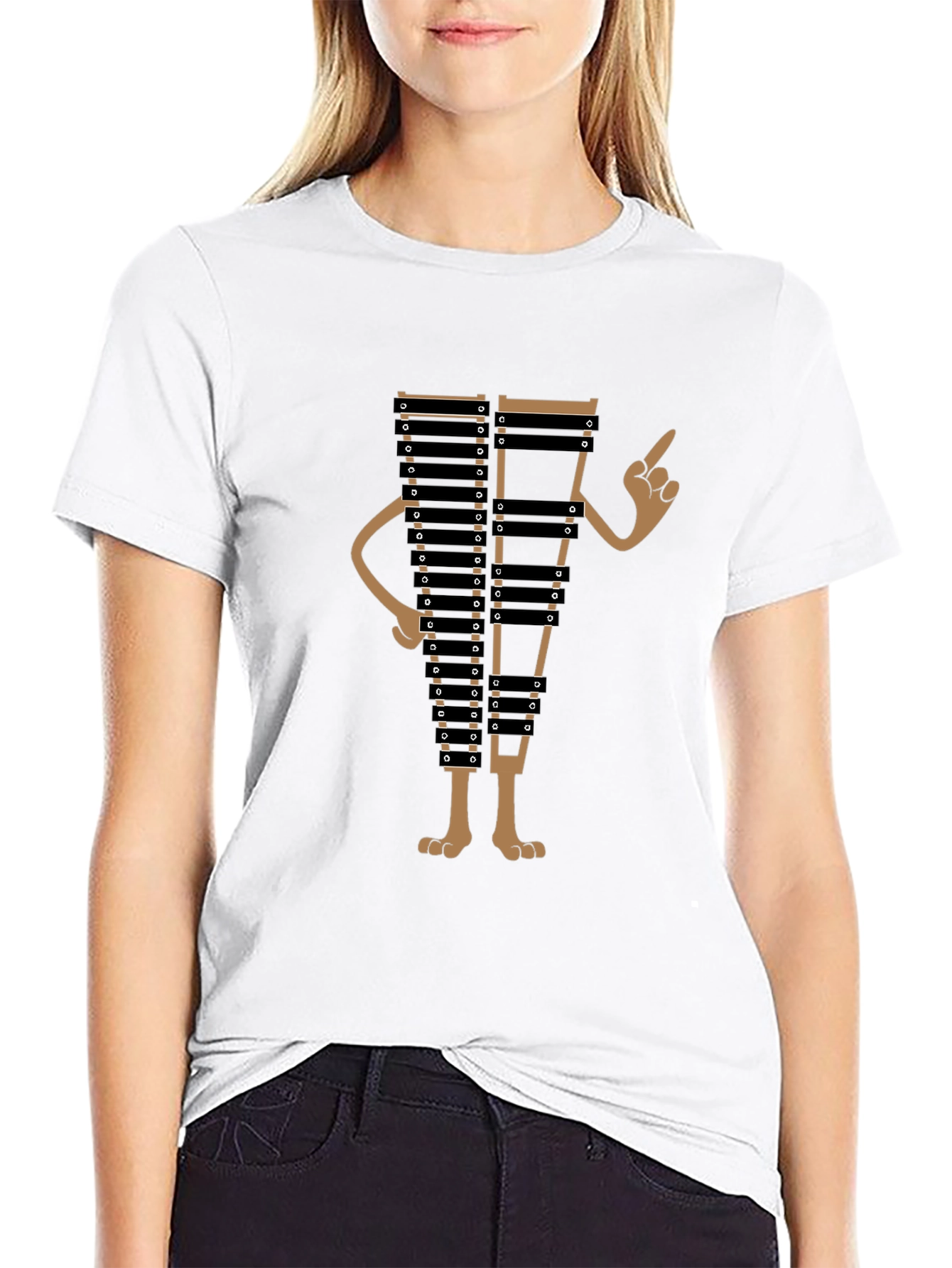 Quirky Xylophone Character Graphic Tee