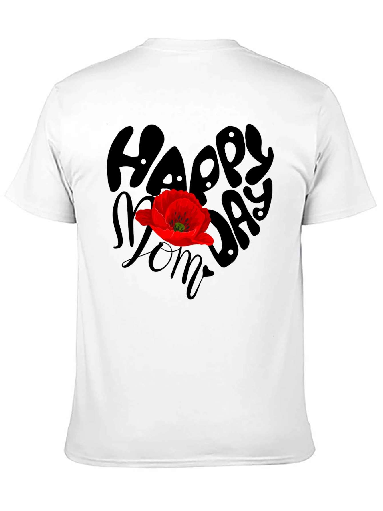 Happy Moms Day Graphic T-Shirt - Black