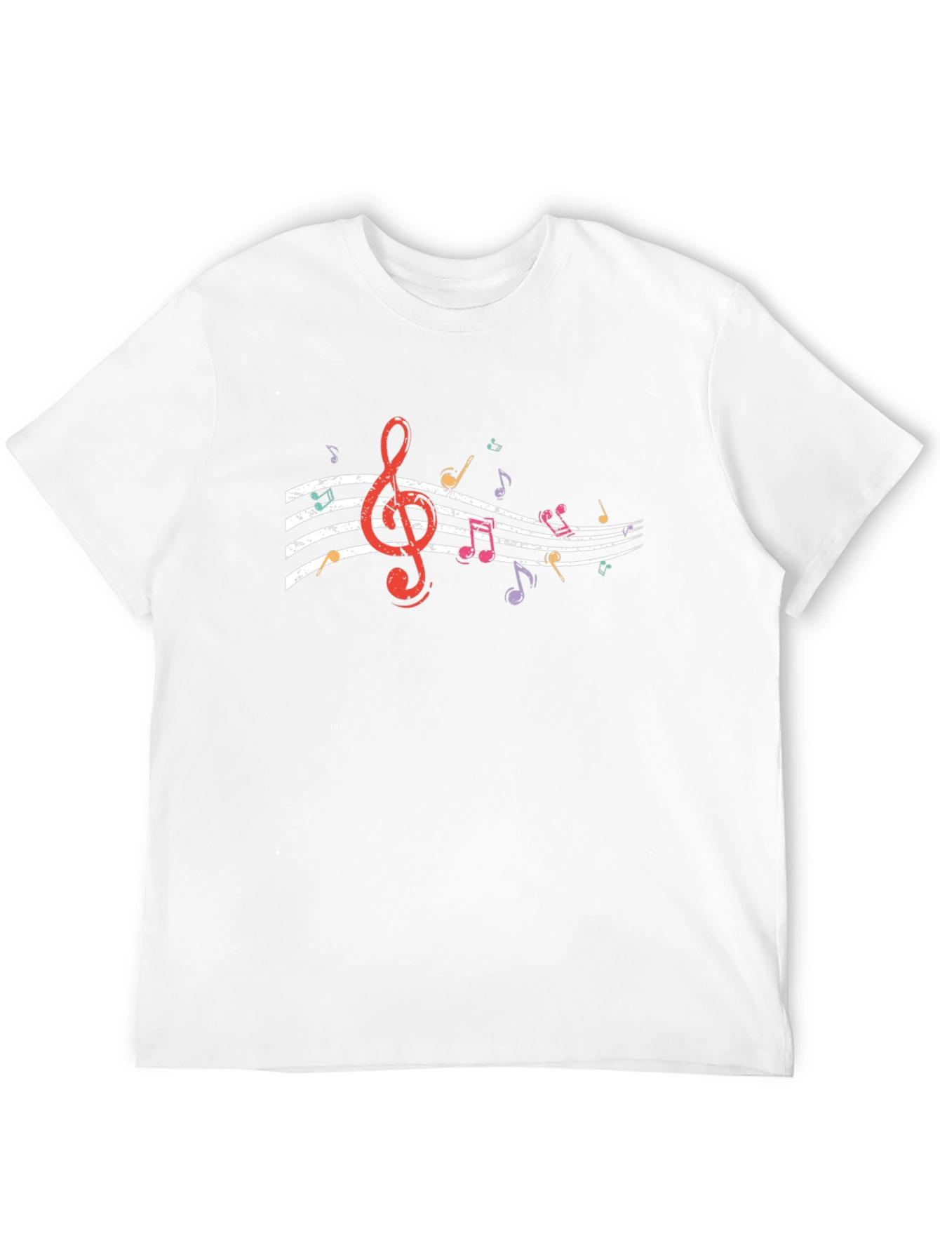 Musical Note Graphic Black T-Shirt