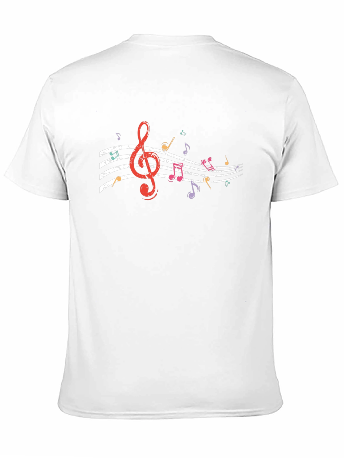 Musical Note Graphic Black T-Shirt