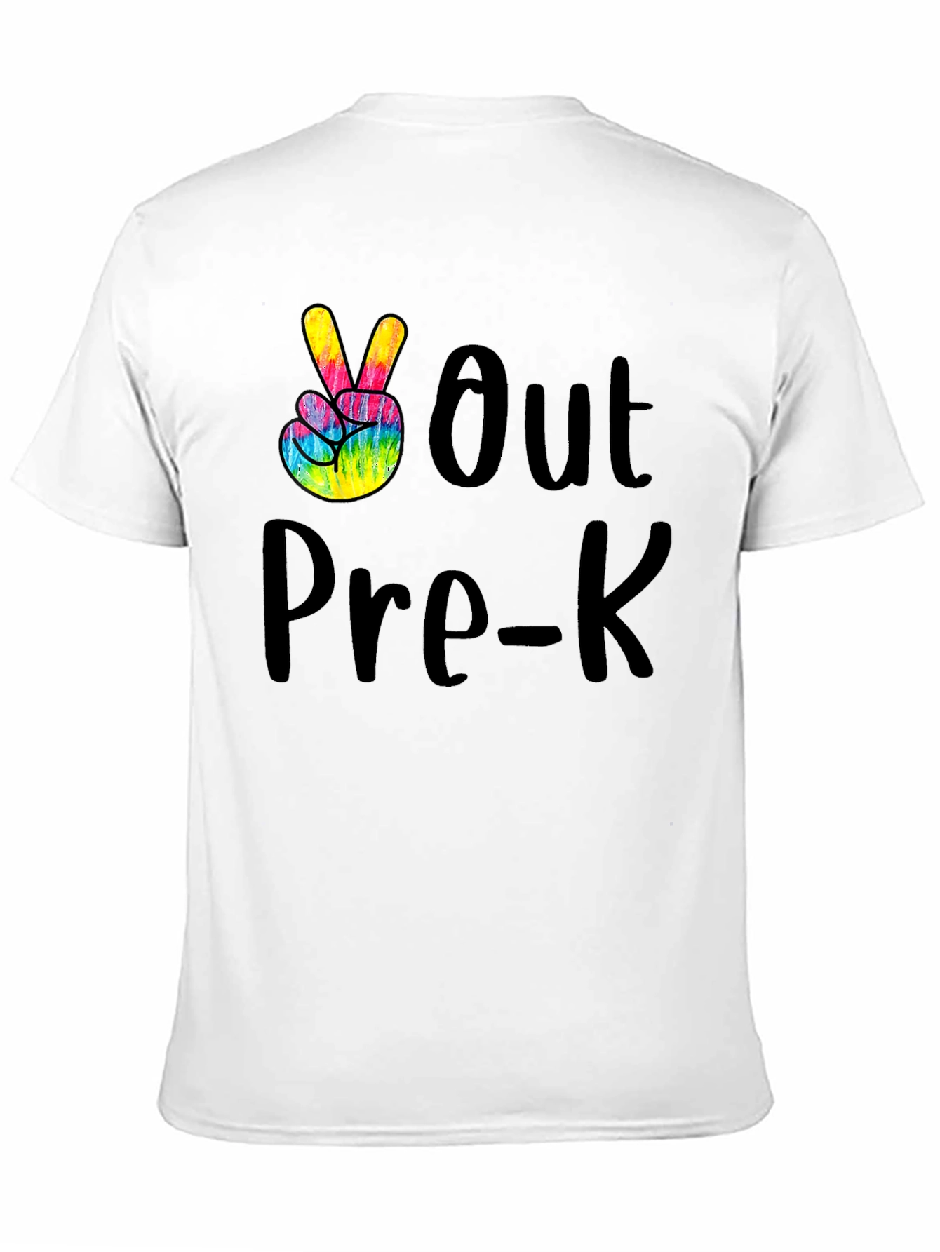 Peace Out Pre-K Black Graphic T-Shirt
