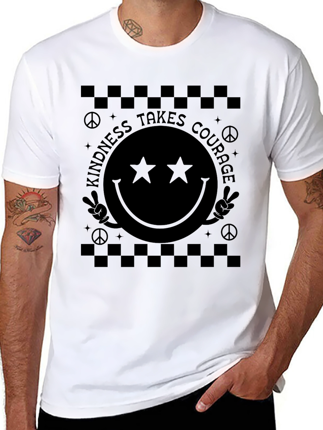 Kindness Takes Courage Smiley Face Graphic Tee