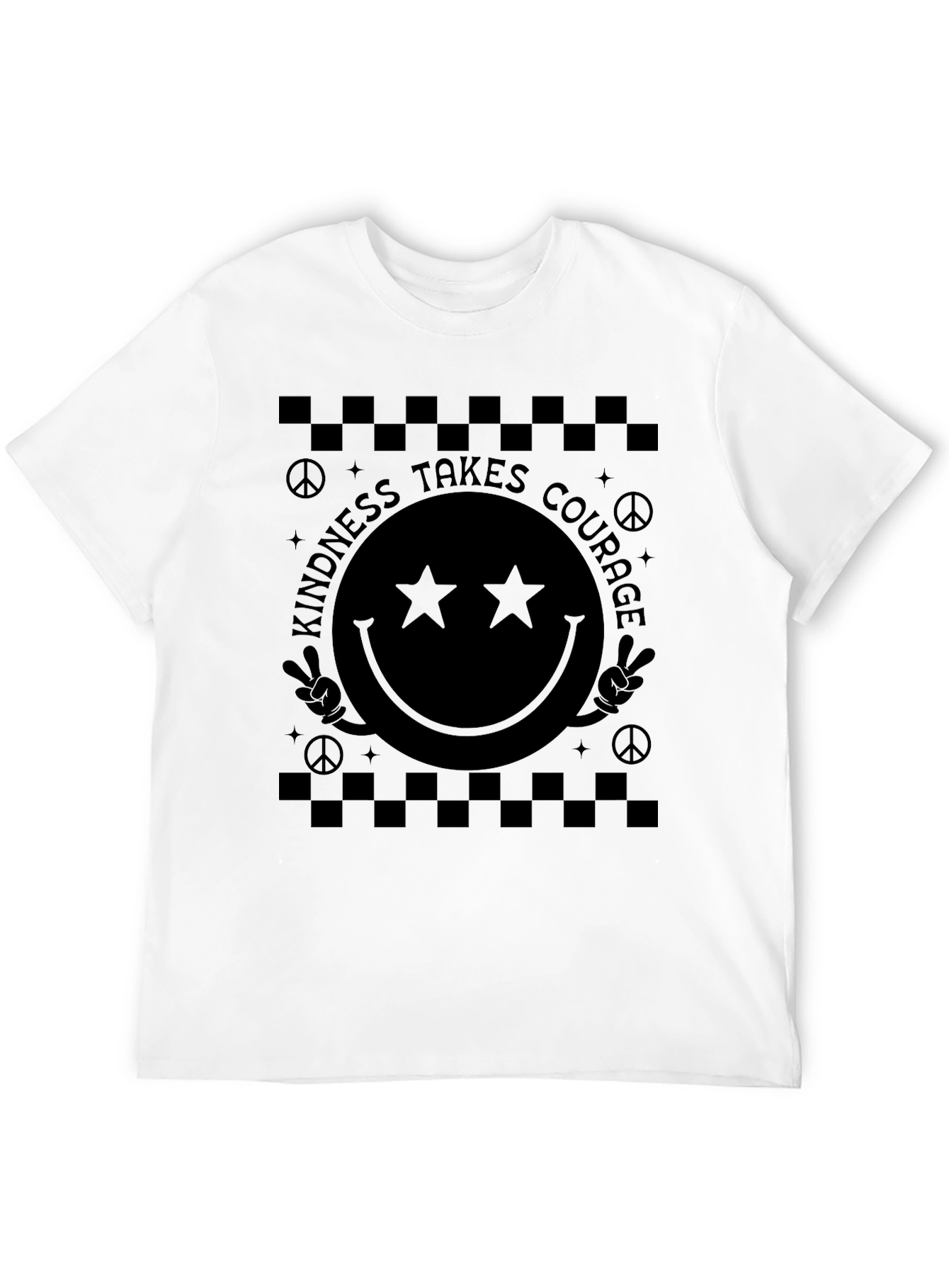 Kindness Takes Courage Smiley Face Graphic Tee