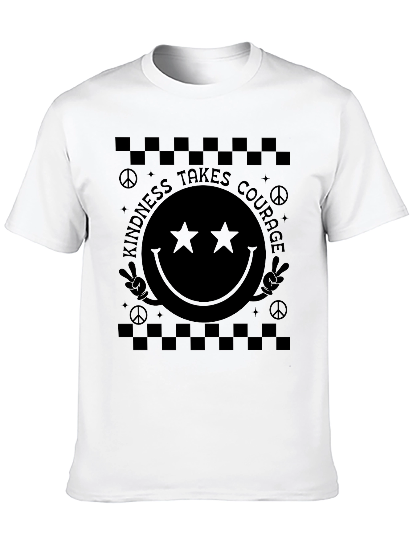 Kindness Takes Courage Smiley Face Graphic Tee