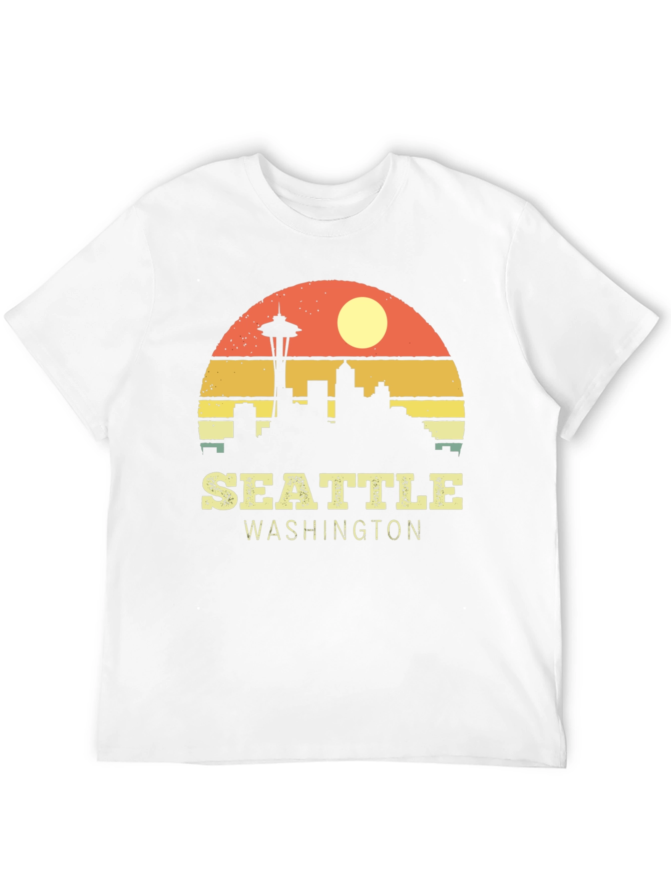 Seattle Washington Retro Skyline T-Shirt