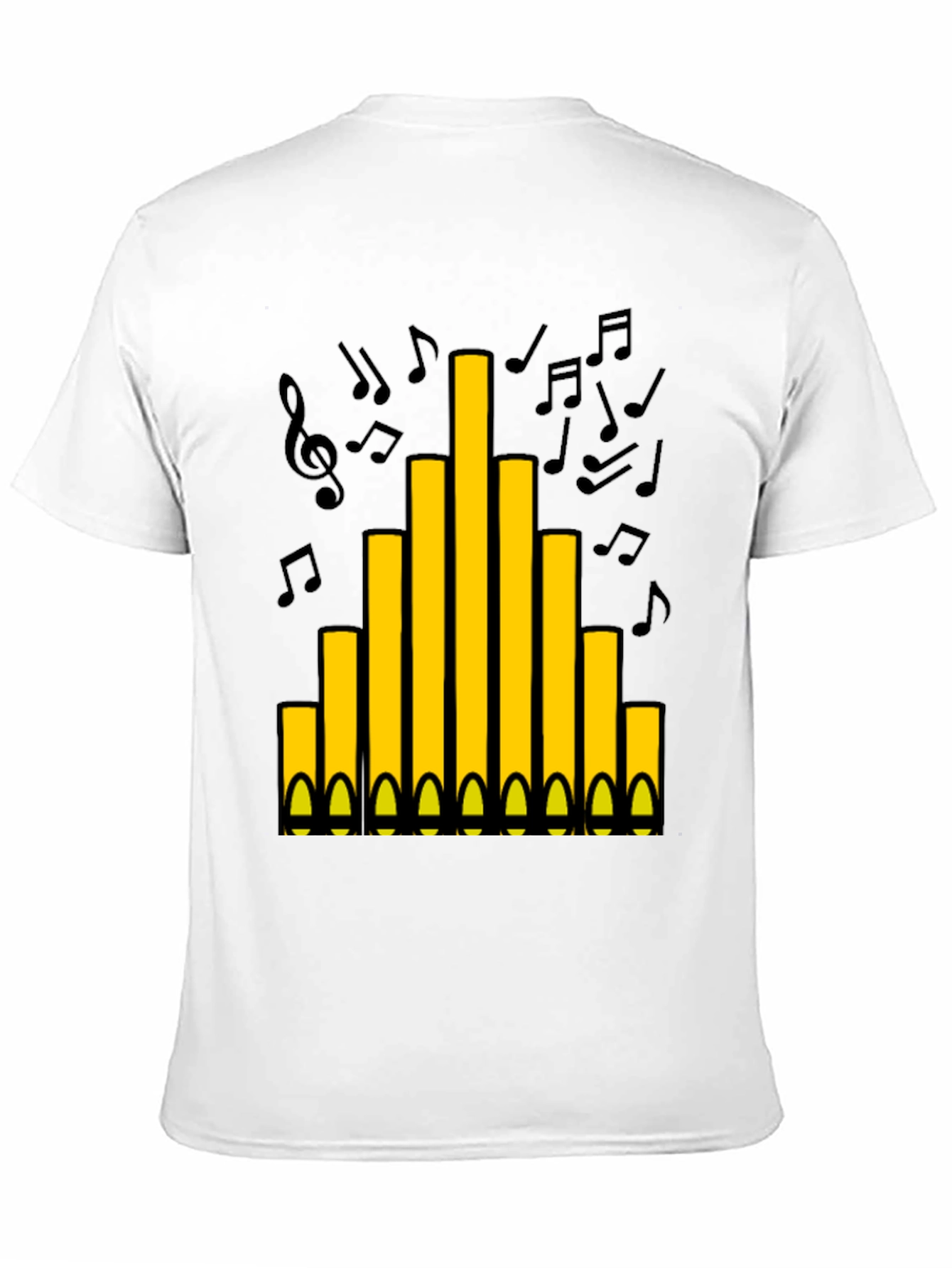 Organ Pipe Music Notes Graphic T-Shirt