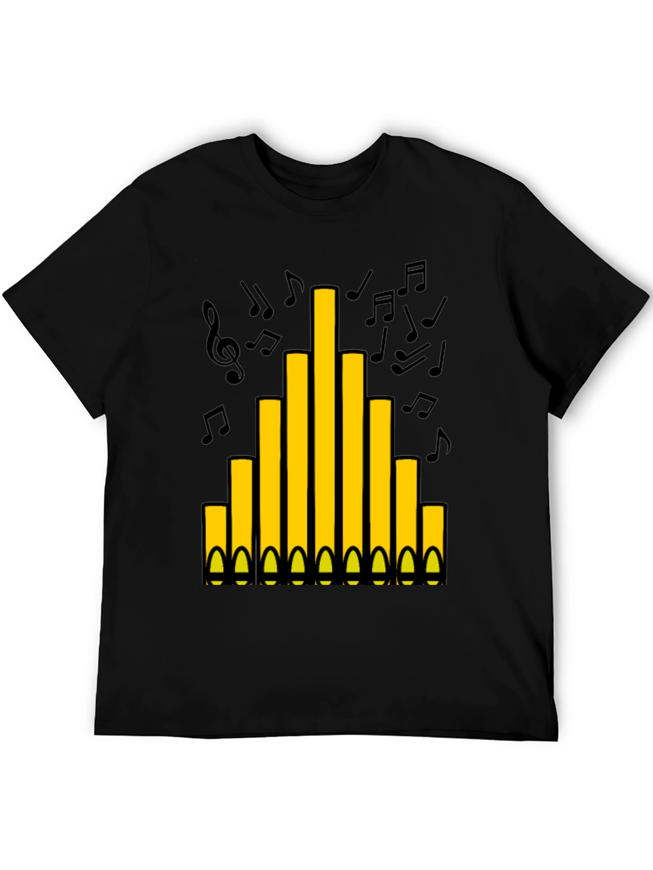 Organ Pipe Music Notes Graphic T-Shirt