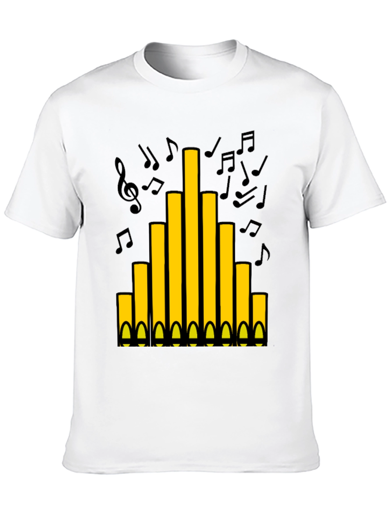 Organ Pipe Music Notes Graphic T-Shirt