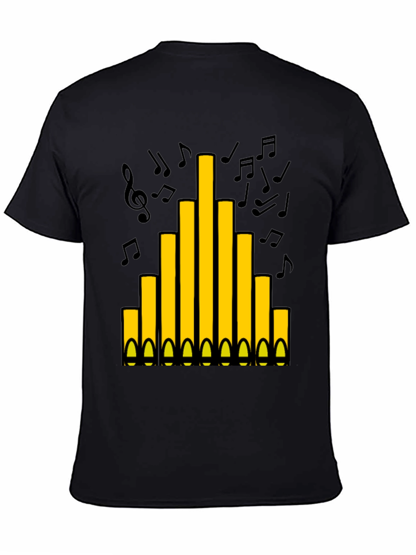 Organ Pipe Music Notes Graphic T-Shirt