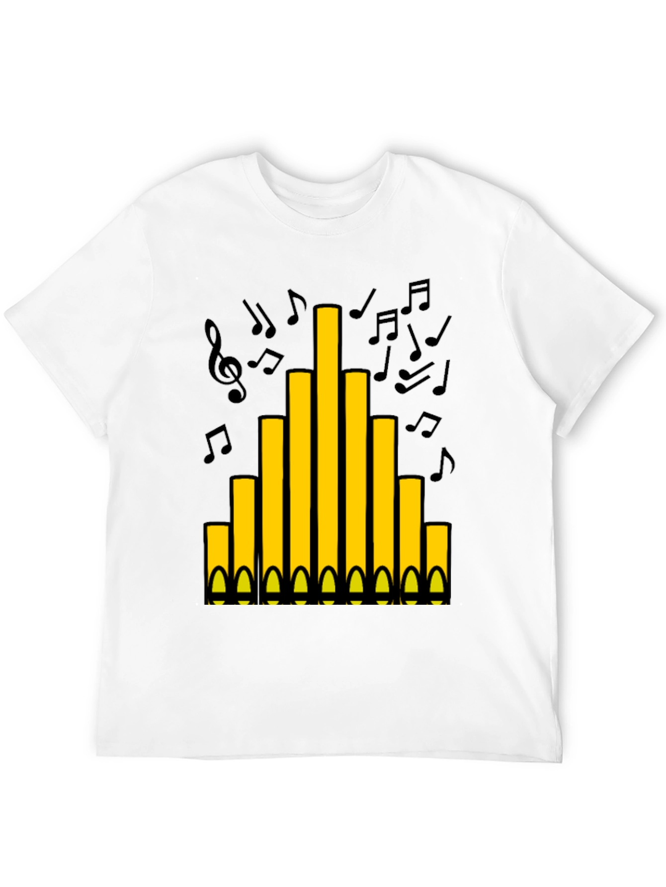 Organ Pipe Music Notes Graphic T-Shirt