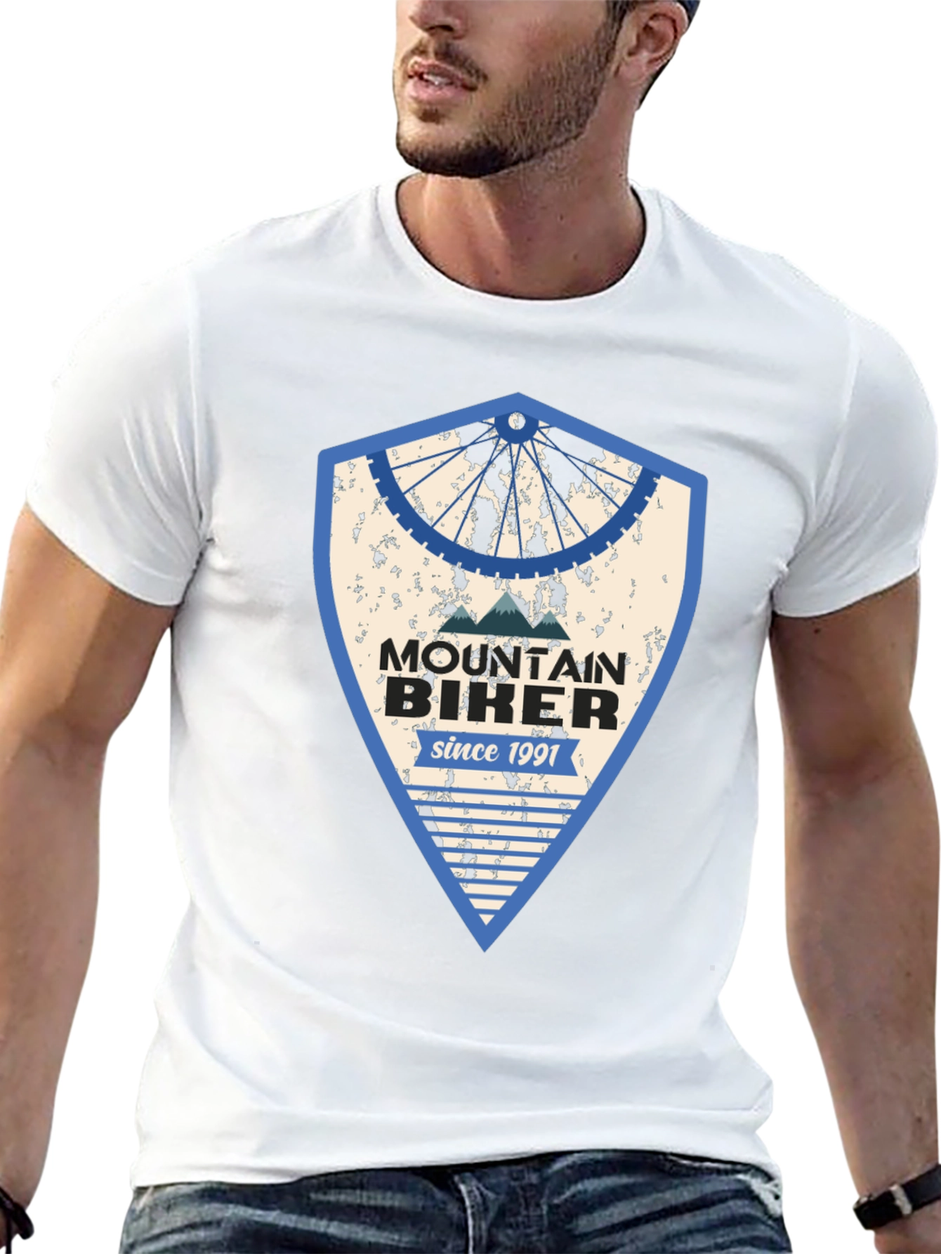 Mountain Biker Since 1991 Black Graphic Tee
