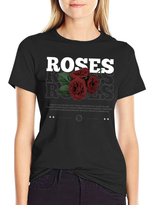 Roses Graphic Print T-Shirt
