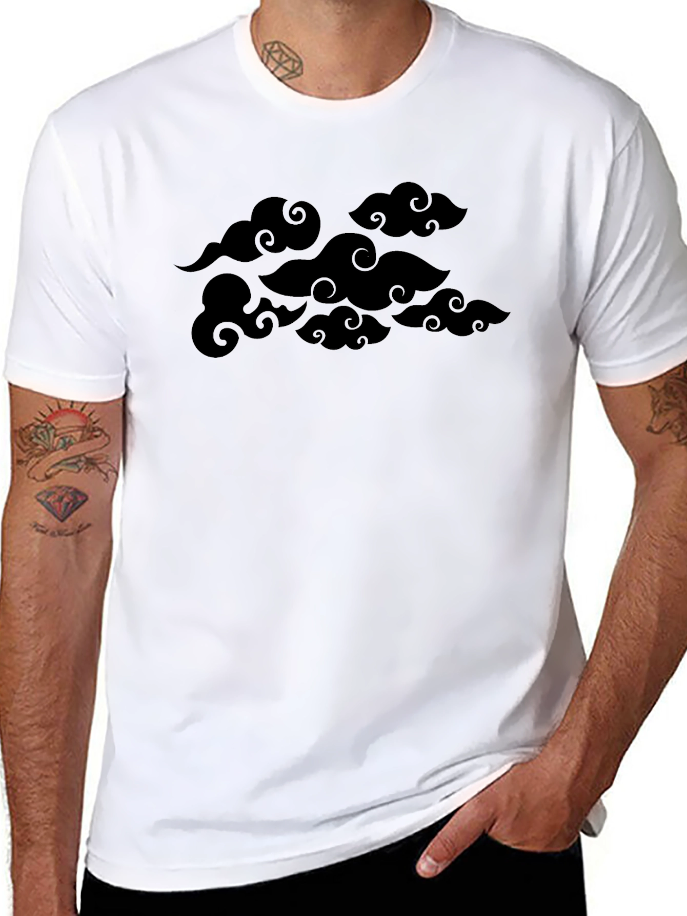 Black Cloud Graphic T-Shirt - Modern Style