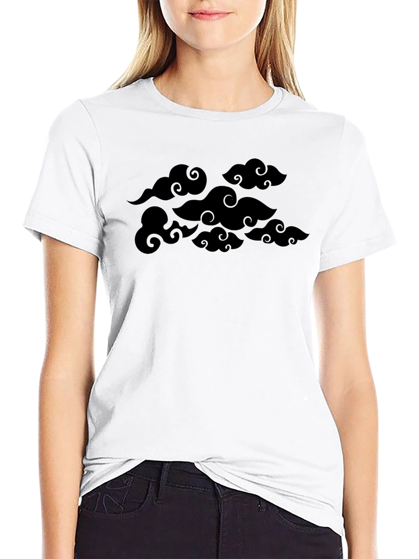 Black Cloud Graphic T-Shirt - Modern Style