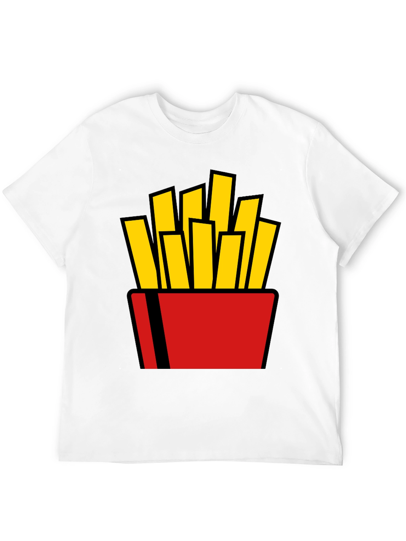 French Fries Graphic Tee - Black Cotton T-Shirt