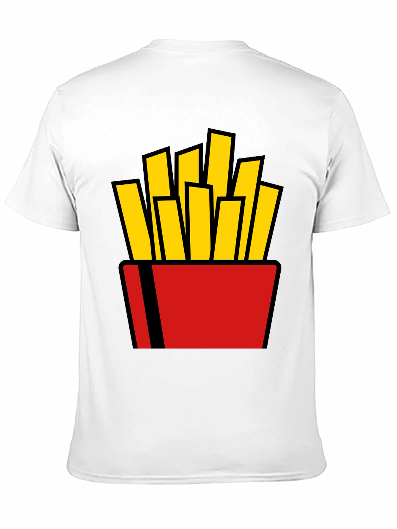 French Fries Graphic Tee - Black Cotton T-Shirt