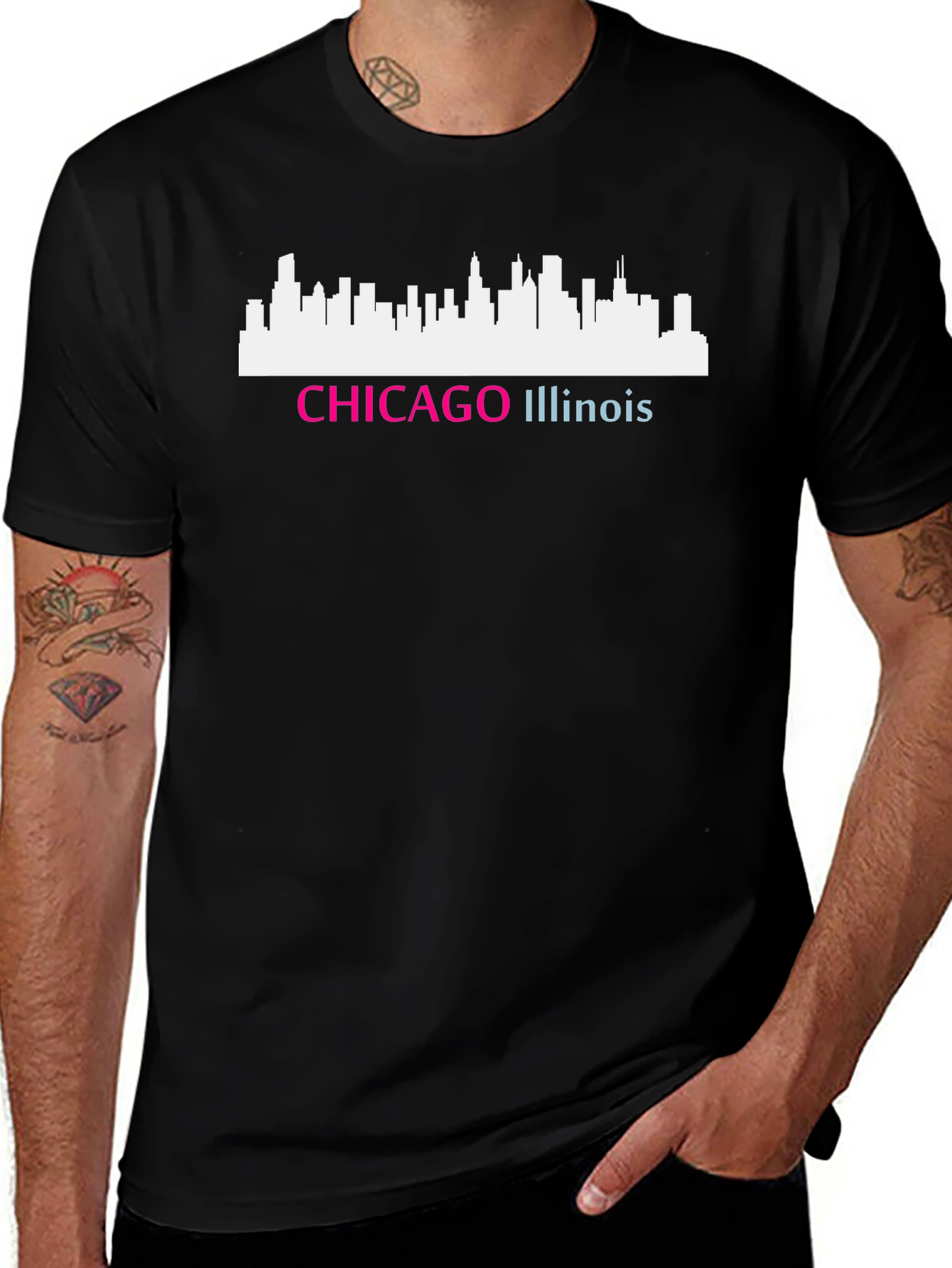 Chicago Skyline T-Shirt - Illinois Pride