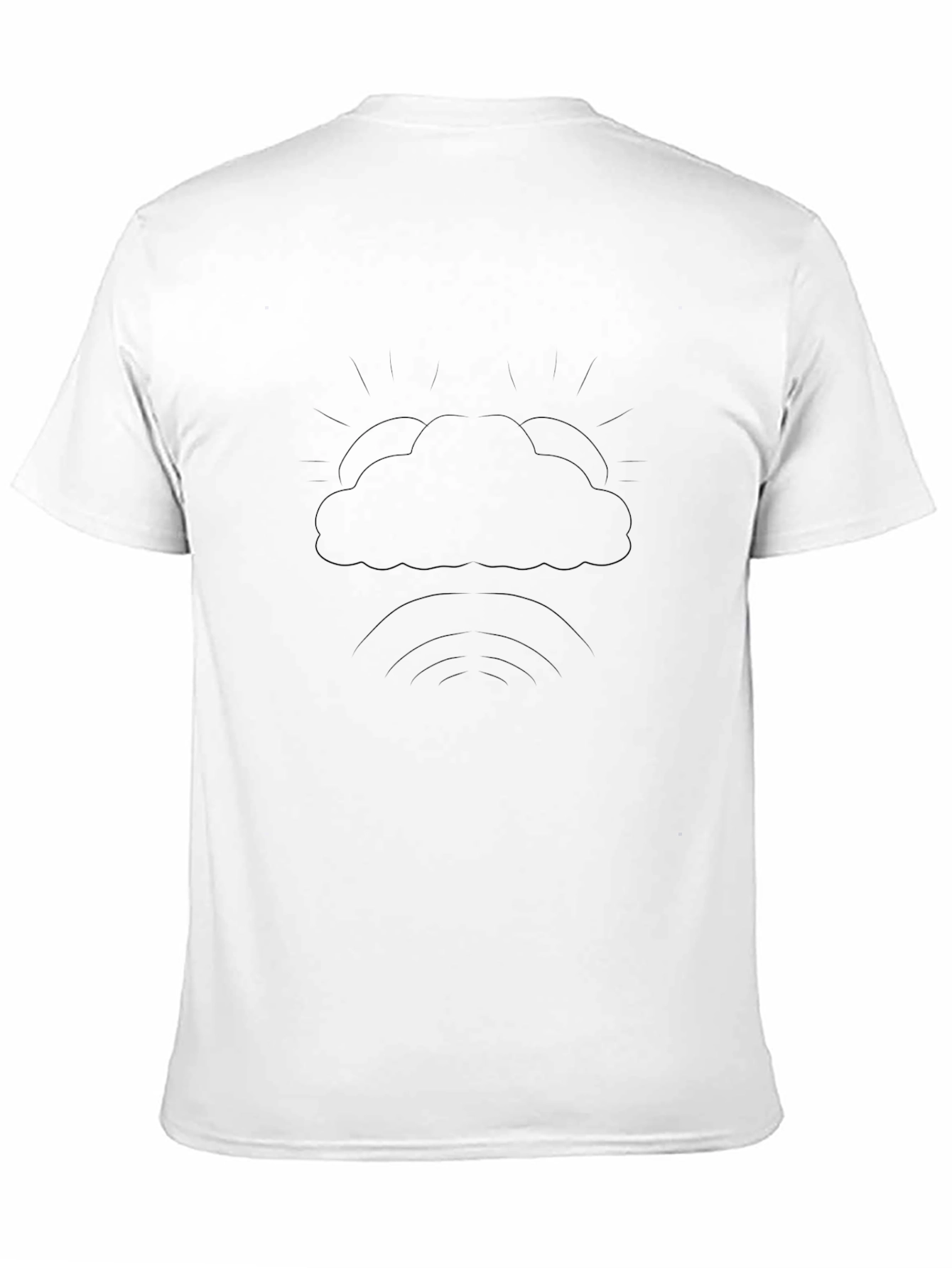 Mens Black Cloud & Rainbow Graphic Tee