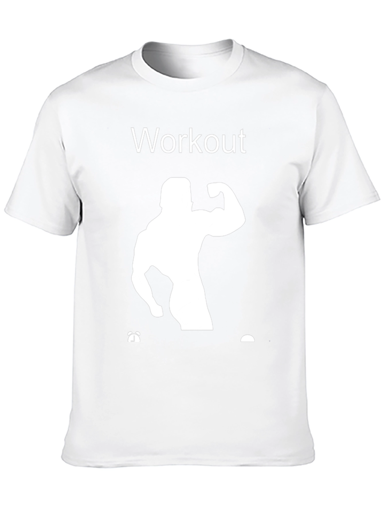 Workout Graphic Tee - Black Cotton Gym Shirt