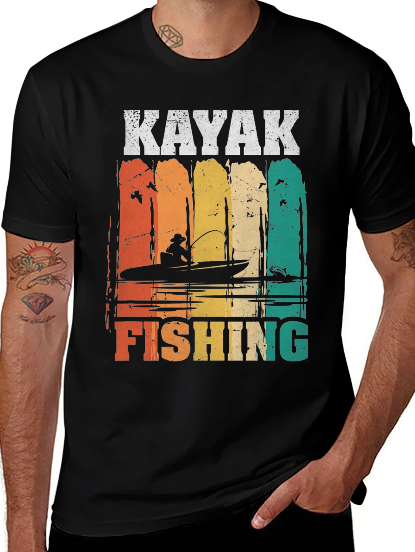 Kayak Fishing Graphic T-Shirt