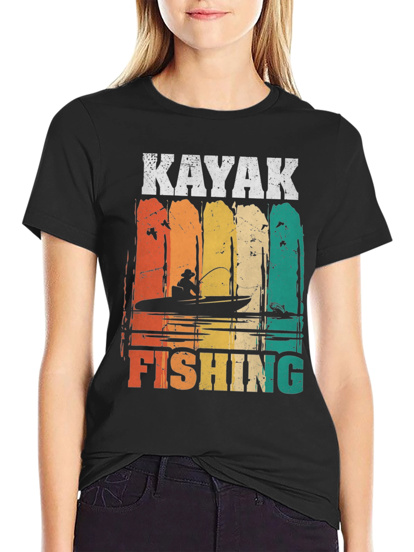 Kayak Fishing Graphic T-Shirt