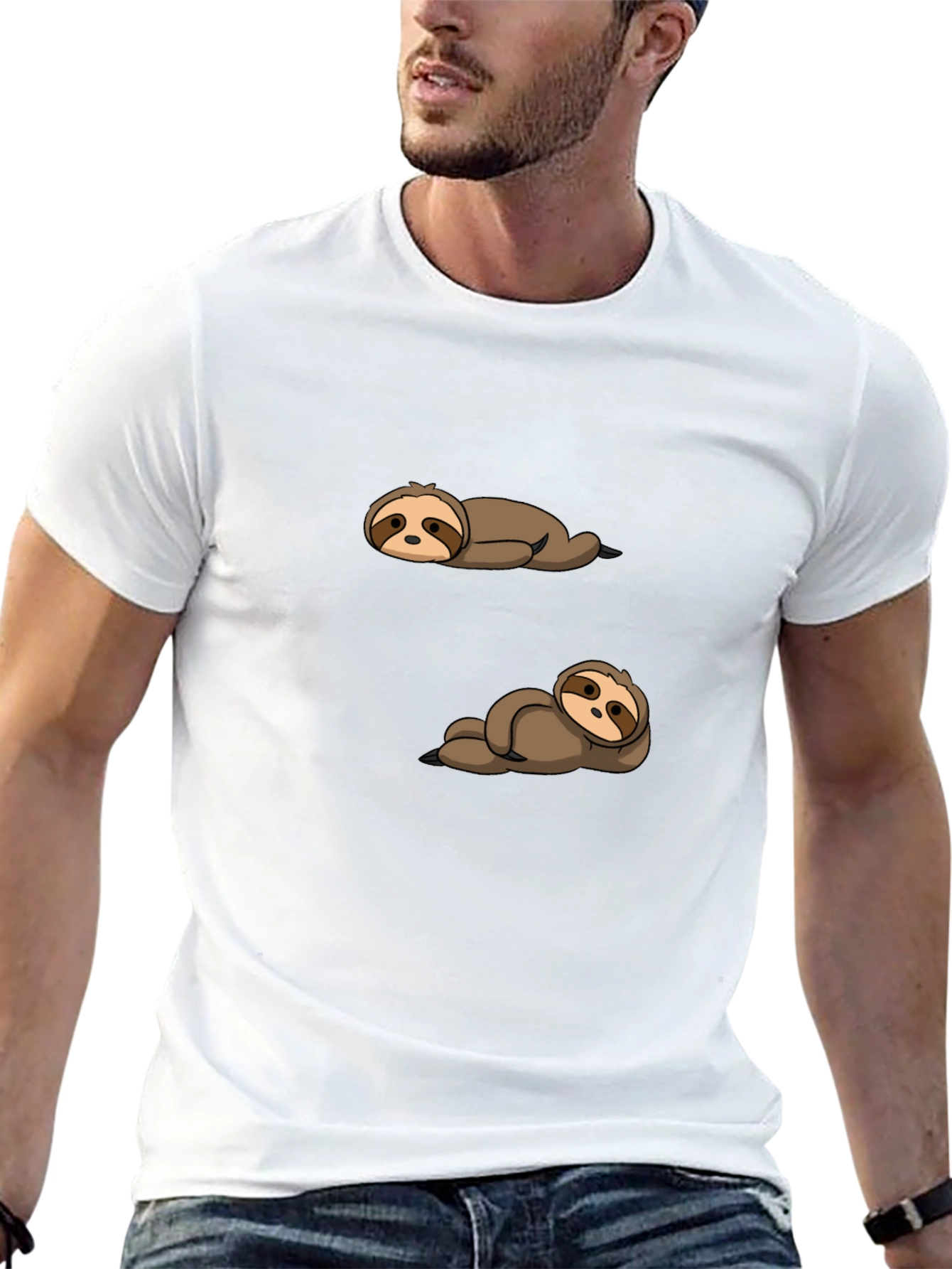 Lazy Sloth Graphic Tee - Soft Cotton Comfort