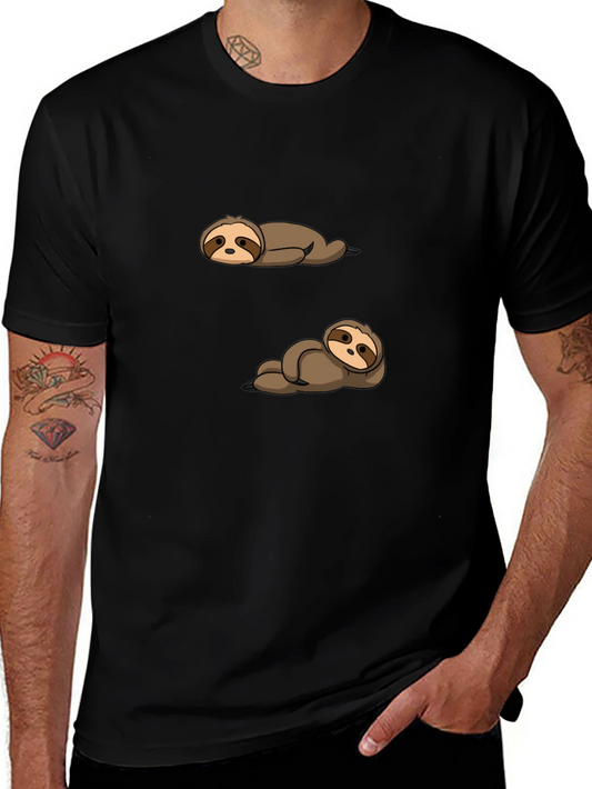 Lazy Sloth Graphic Tee - Soft Cotton Comfort