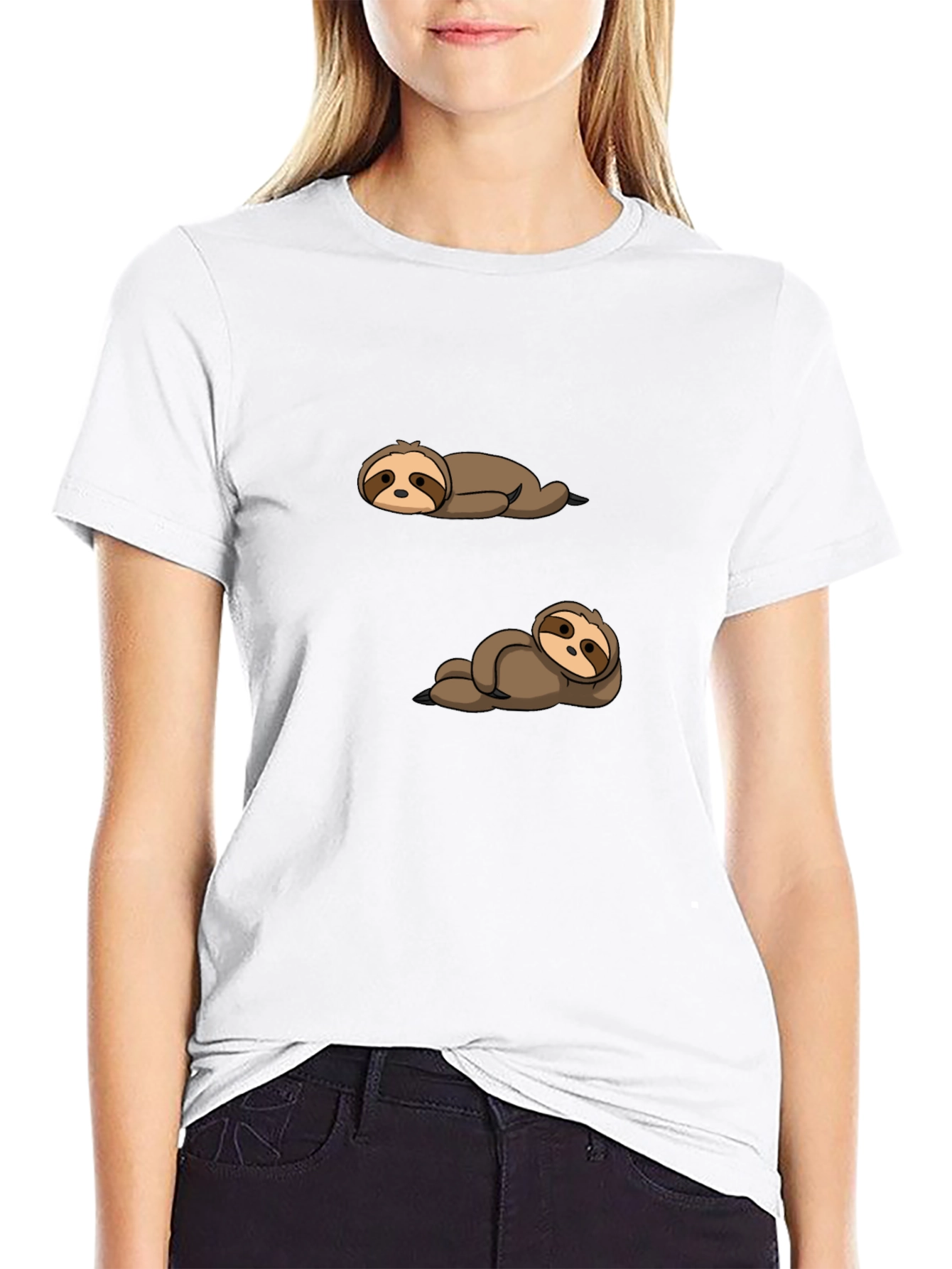 Lazy Sloth Graphic Tee - Soft Cotton Comfort