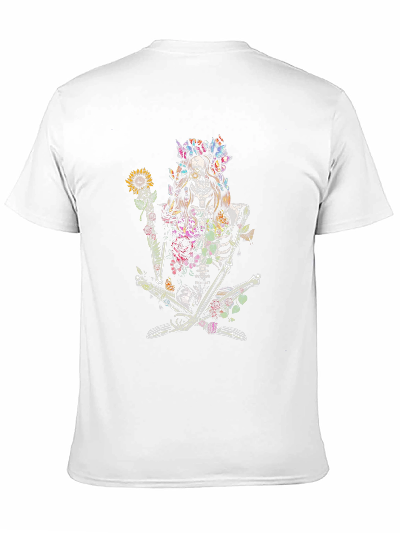 Floral Skeleton T-Shirt - Unique Graphic Tee