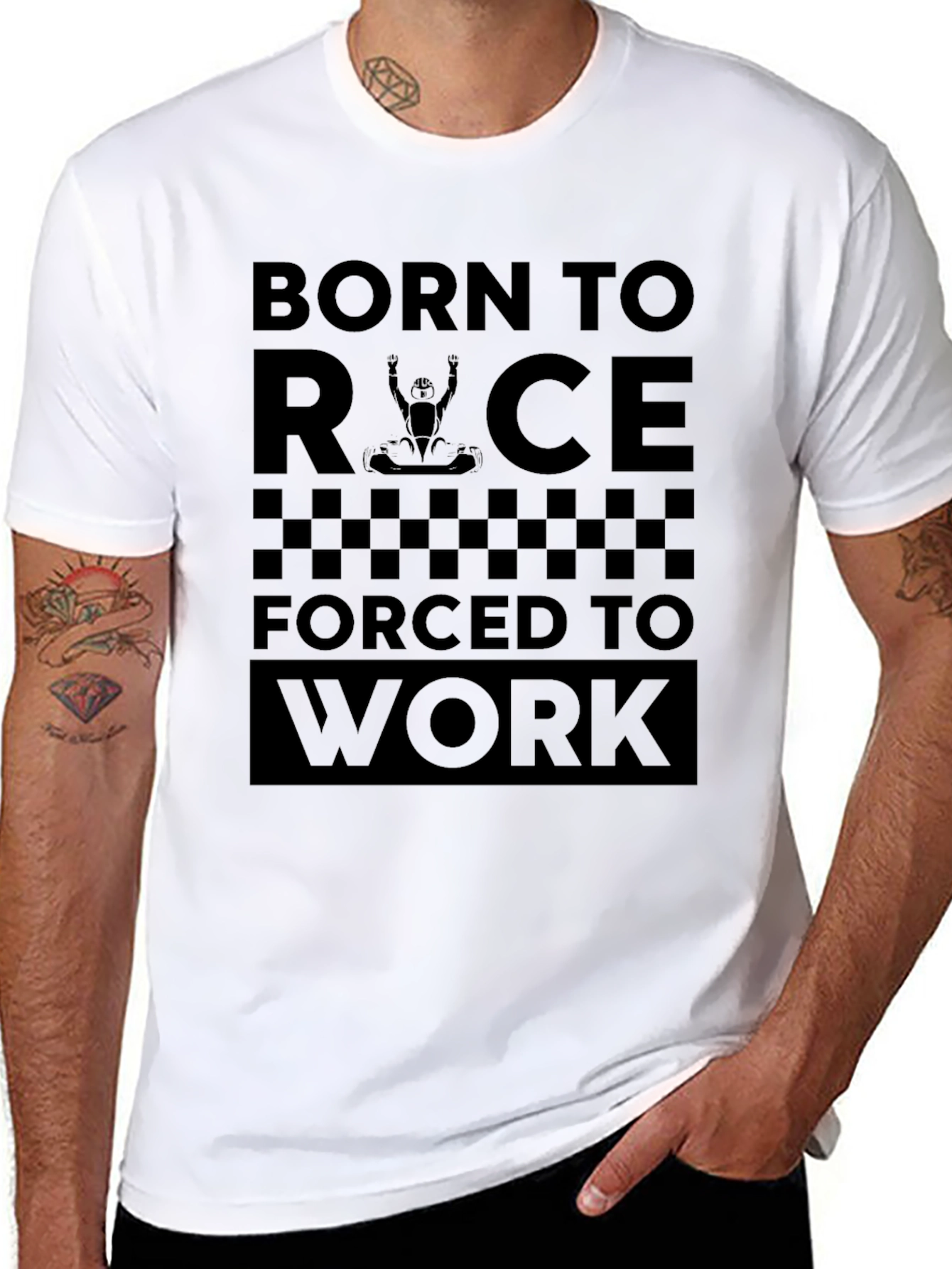 Born to Race T-Shirt - Black Graphic Tee