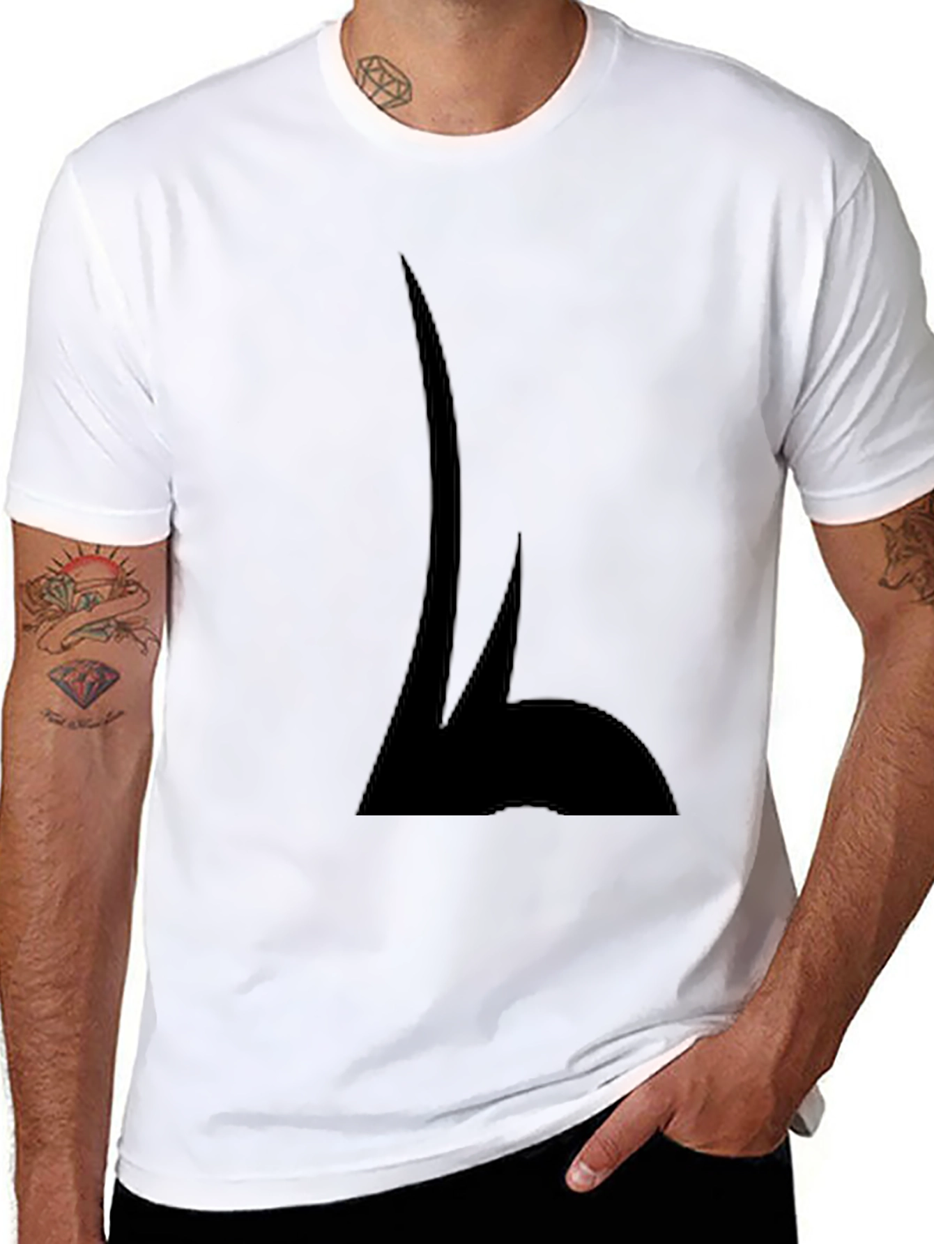 Shadowy Silhouette Graphic Tee - Modern Casual Wear