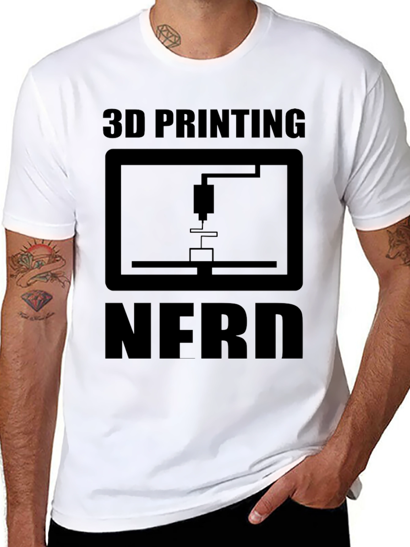 3D Printing Nerd Black T-Shirt