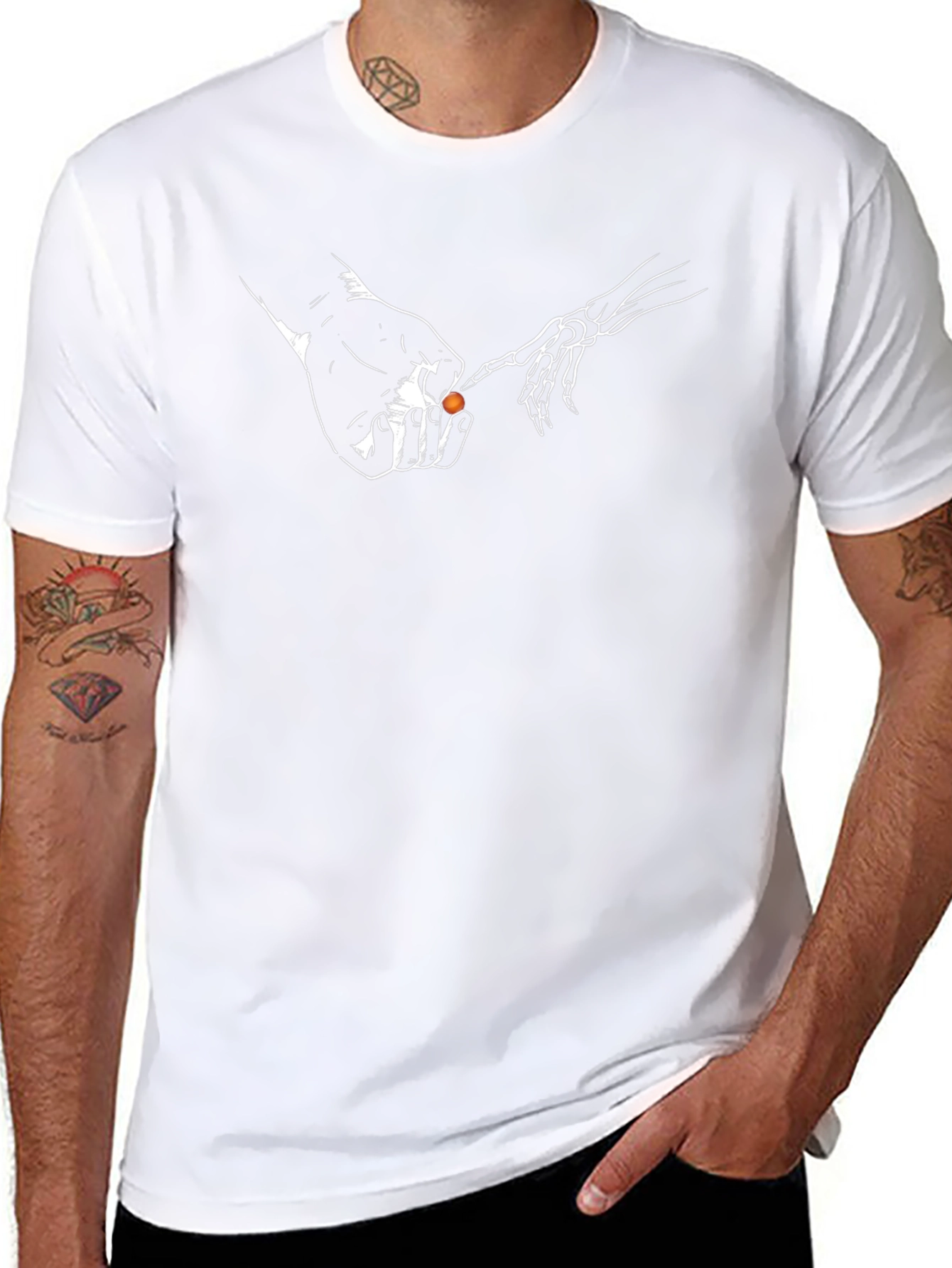 Creation of Pill T-Shirt - Adam & Skeleton Hands