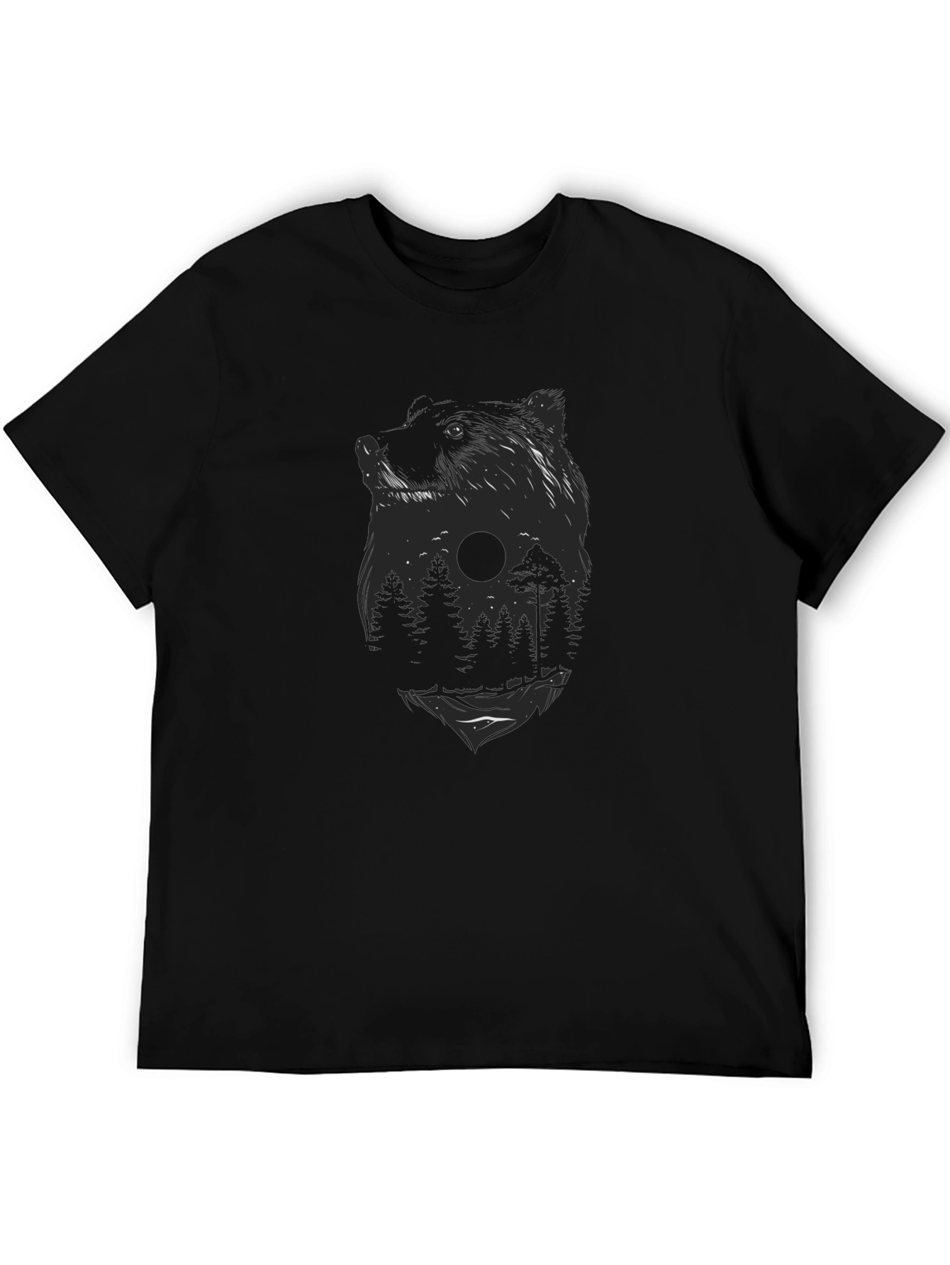 Nature Bear Black Graphic Tee