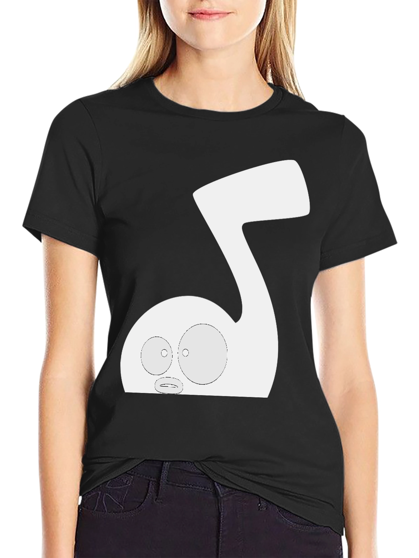 Music Note Cartoon Graphic Tee - Unique Style