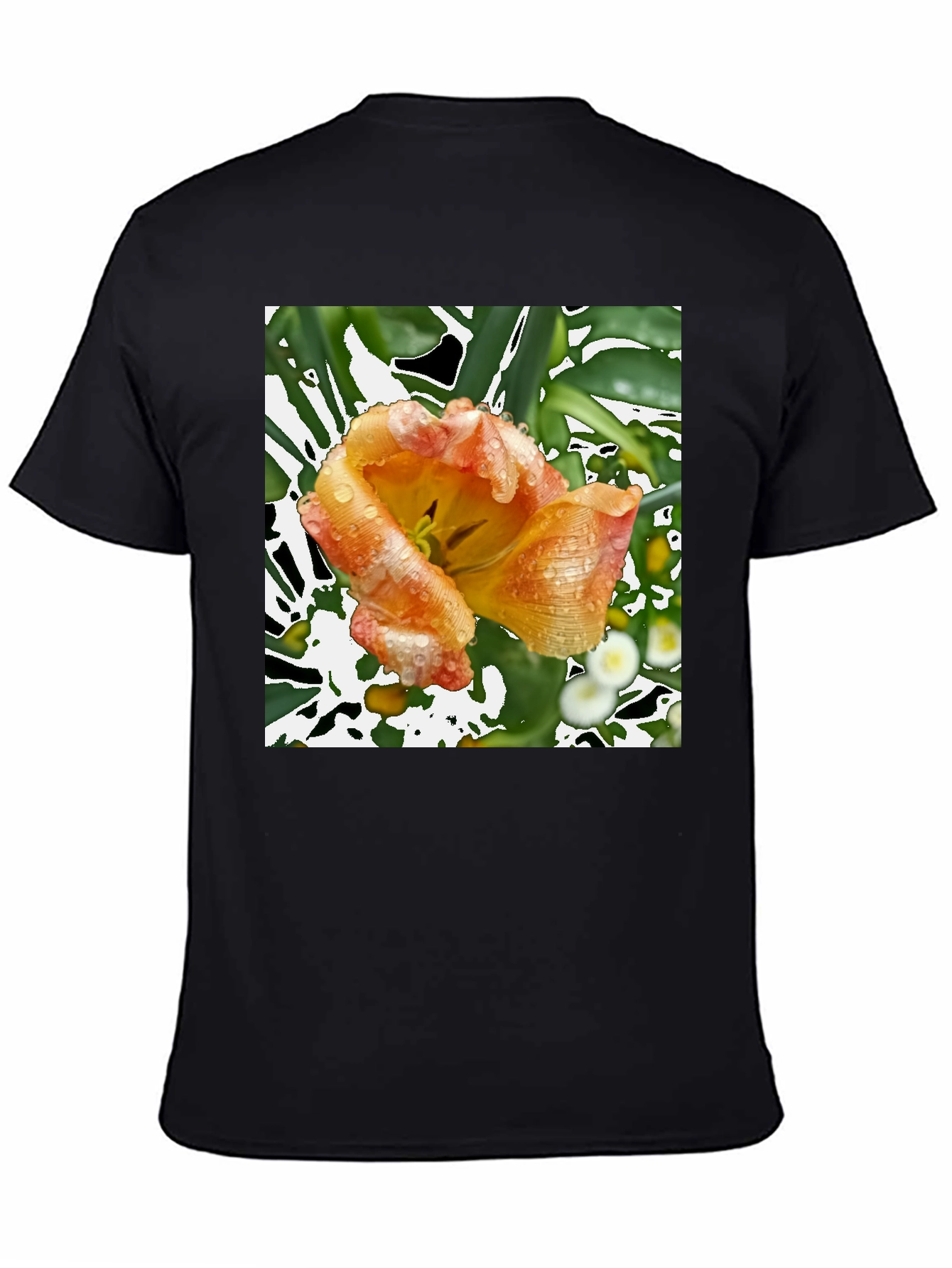 Floral Print T-Shirt - Unique Tulip Design