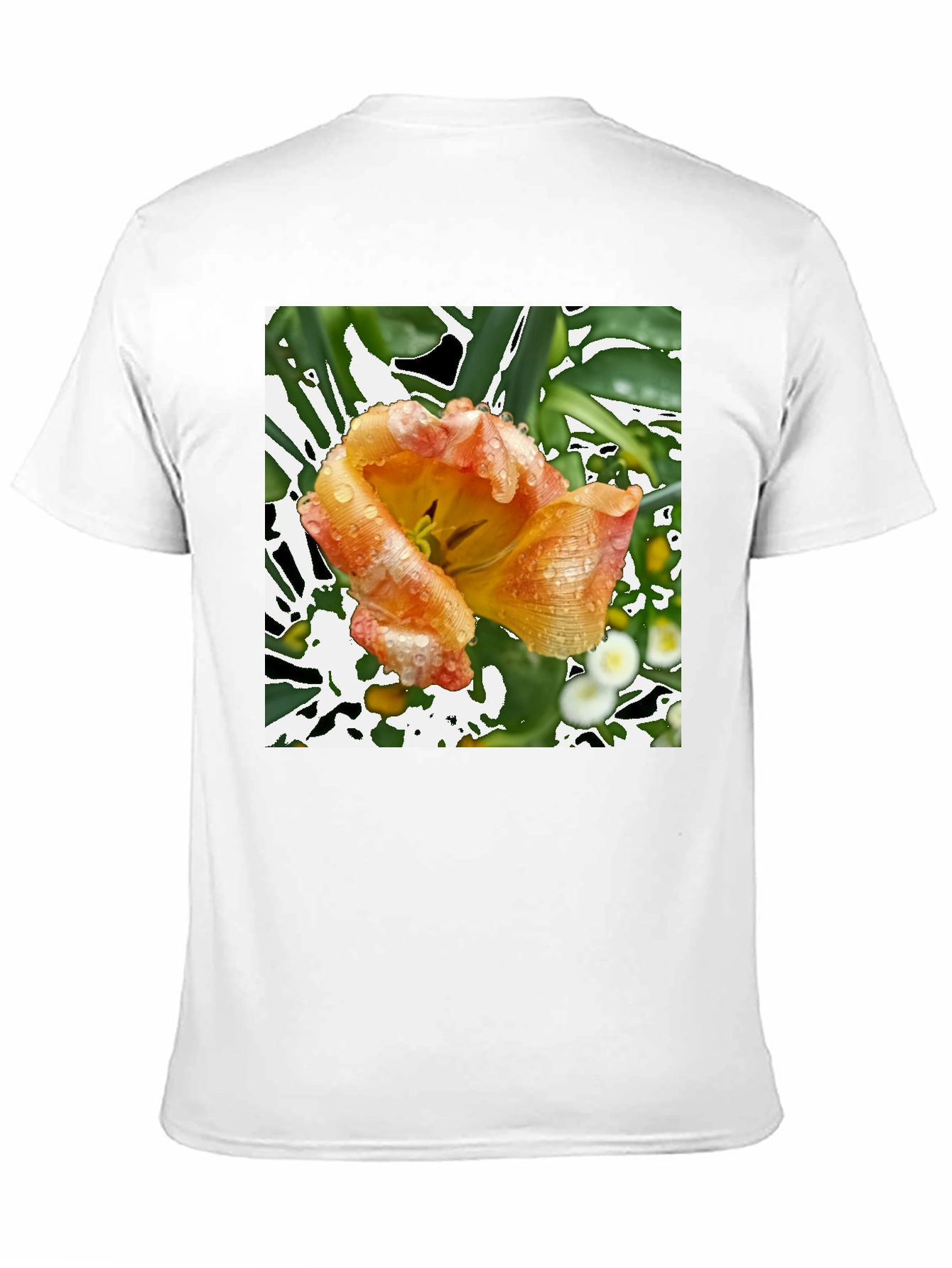 Floral Print T-Shirt - Unique Tulip Design