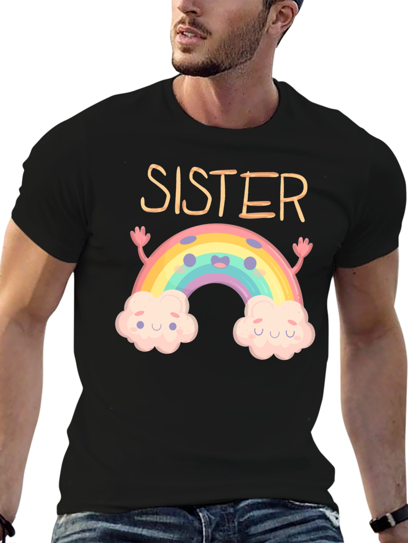 Sister Rainbow Graphic Tee - Cute Matching Outfit
