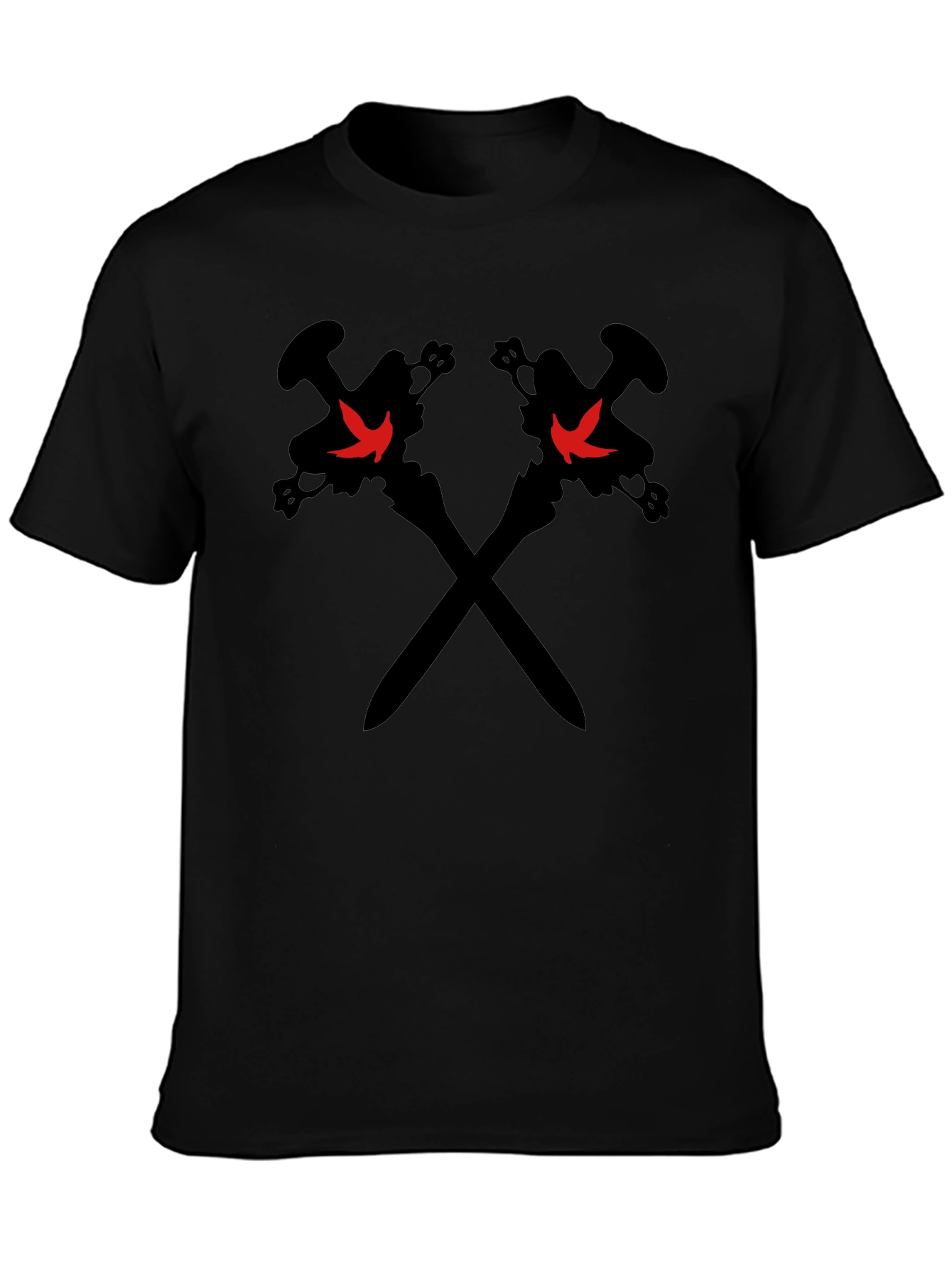 Crossed Swords Graphic T-Shirt - Black