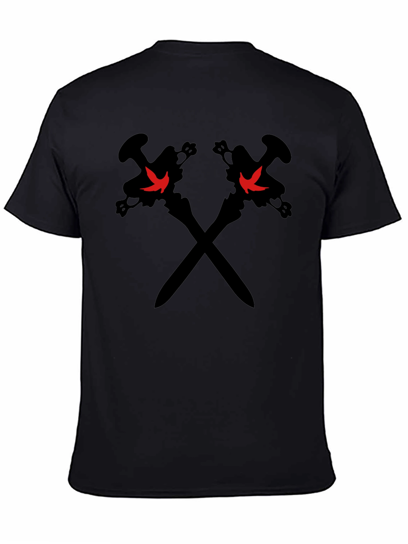 Crossed Swords Graphic T-Shirt - Black