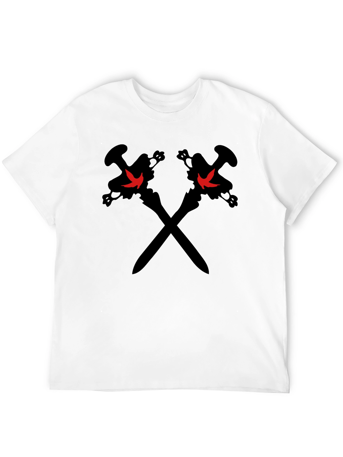 Crossed Swords Graphic T-Shirt - Black