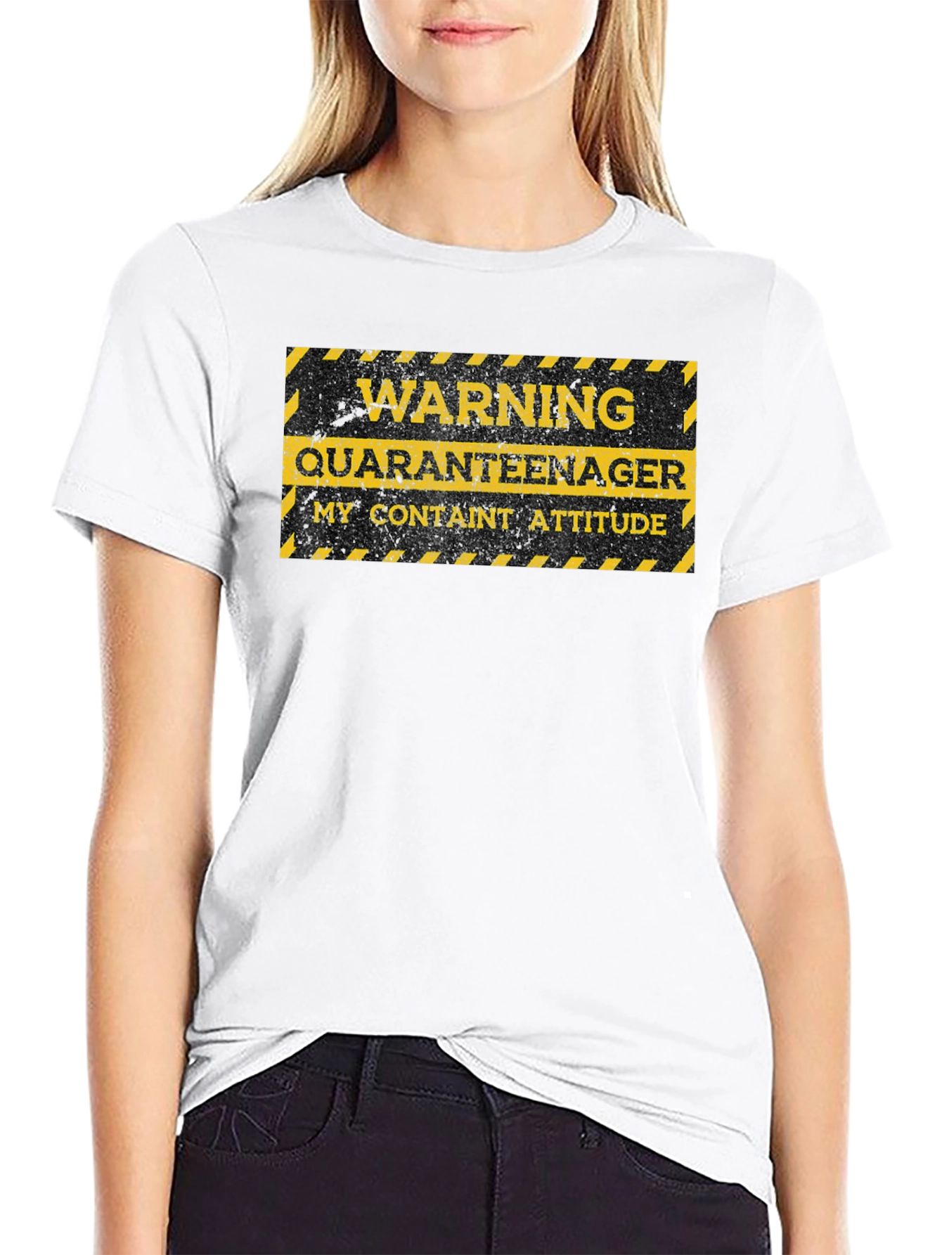 Warning Quaranteenager T-Shirt - Funny Teen Attitude Tee