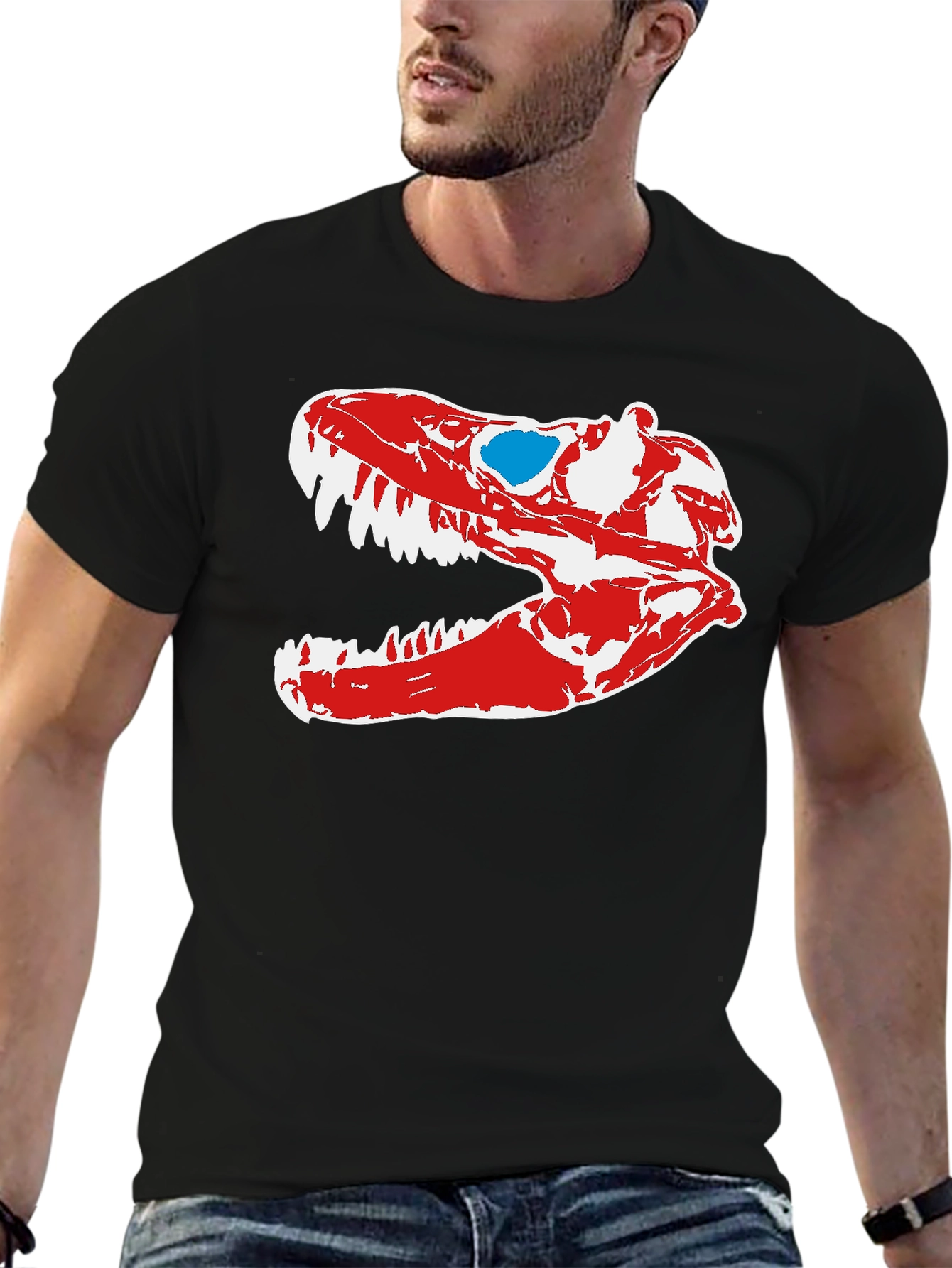 Dinosaur Skull Graphic Tee - Bold & Unique!