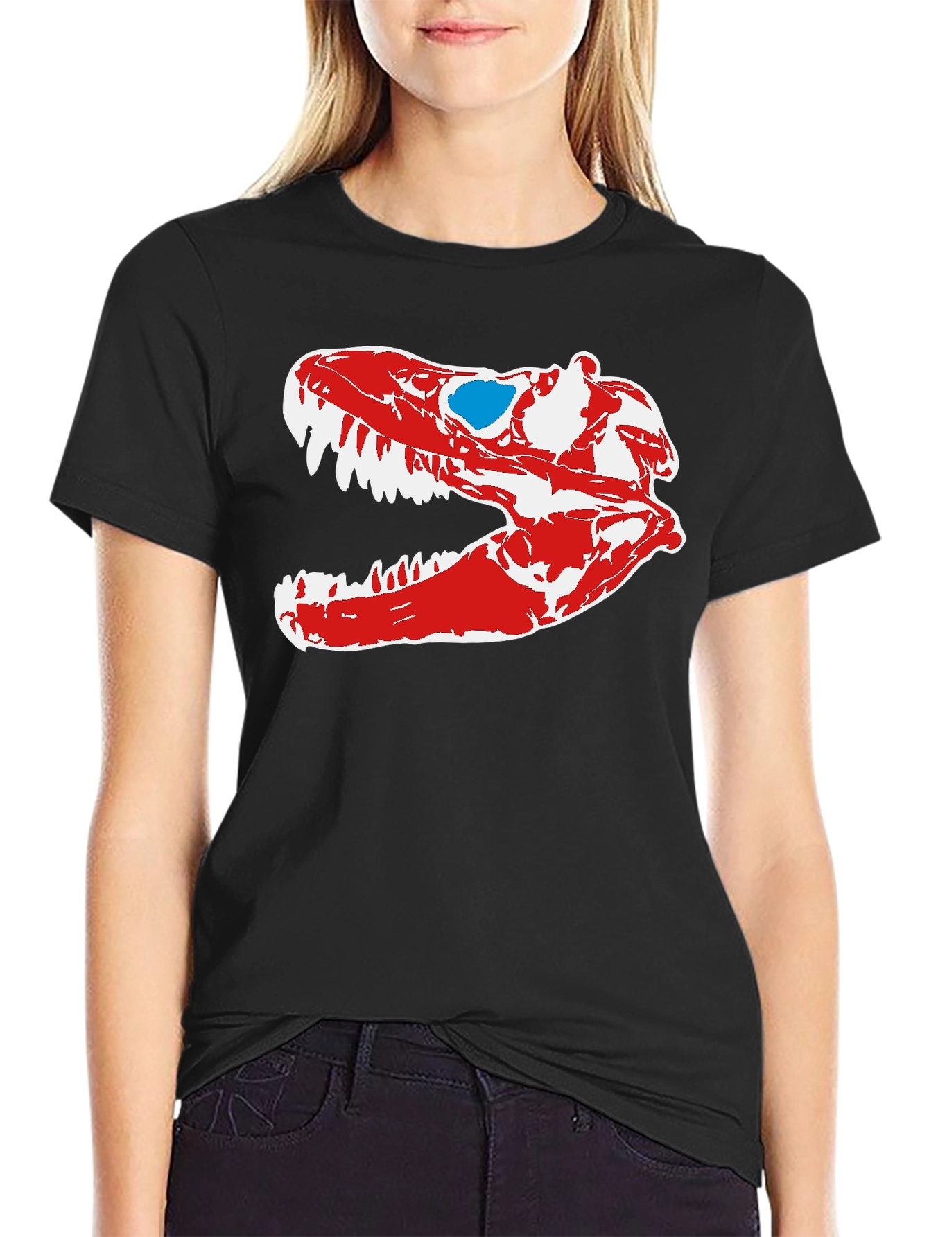 Dinosaur Skull Graphic Tee - Bold & Unique!